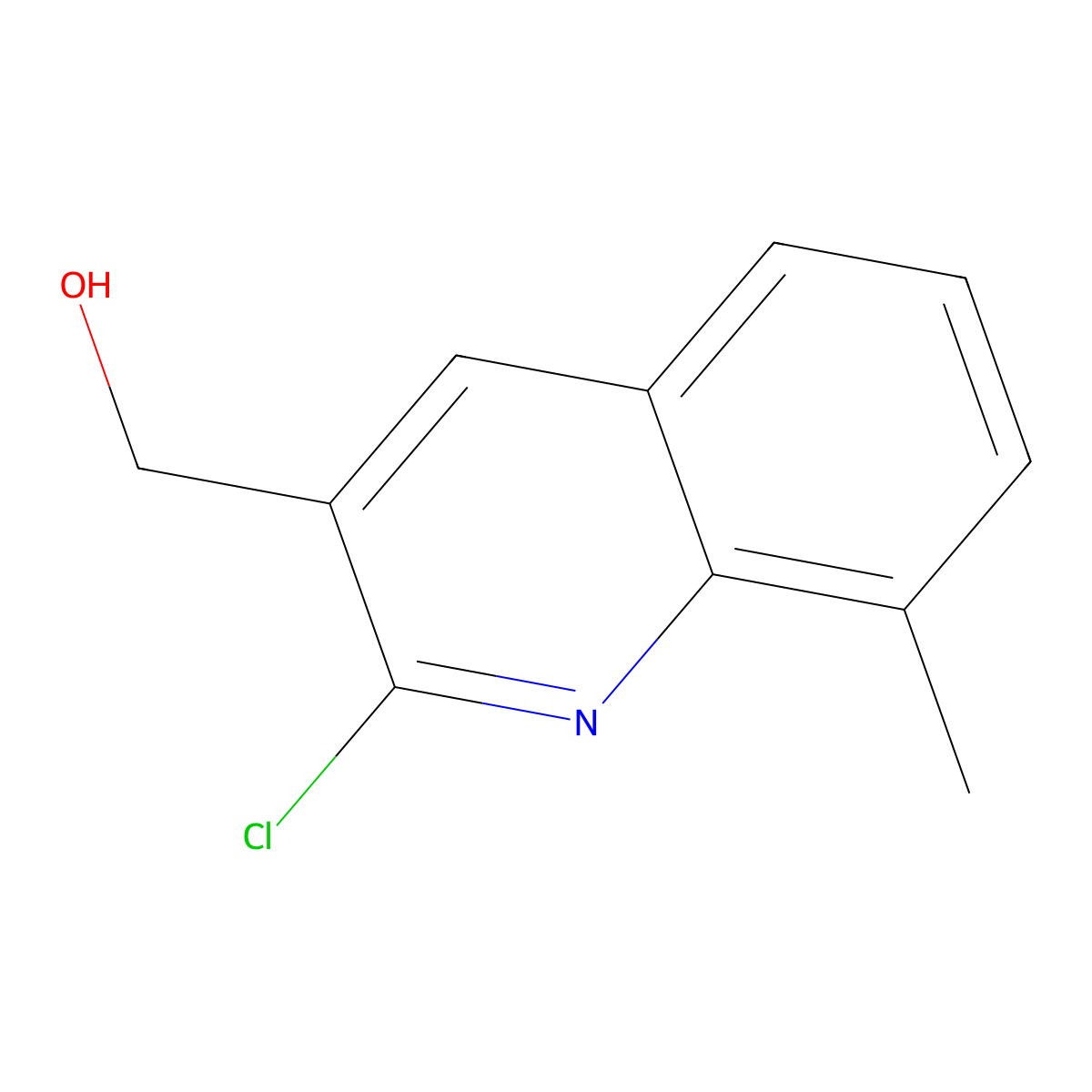 (2-Chloro-8-methylquinolin-3-yl)methanol molecular structure, CAS 333408-31-4