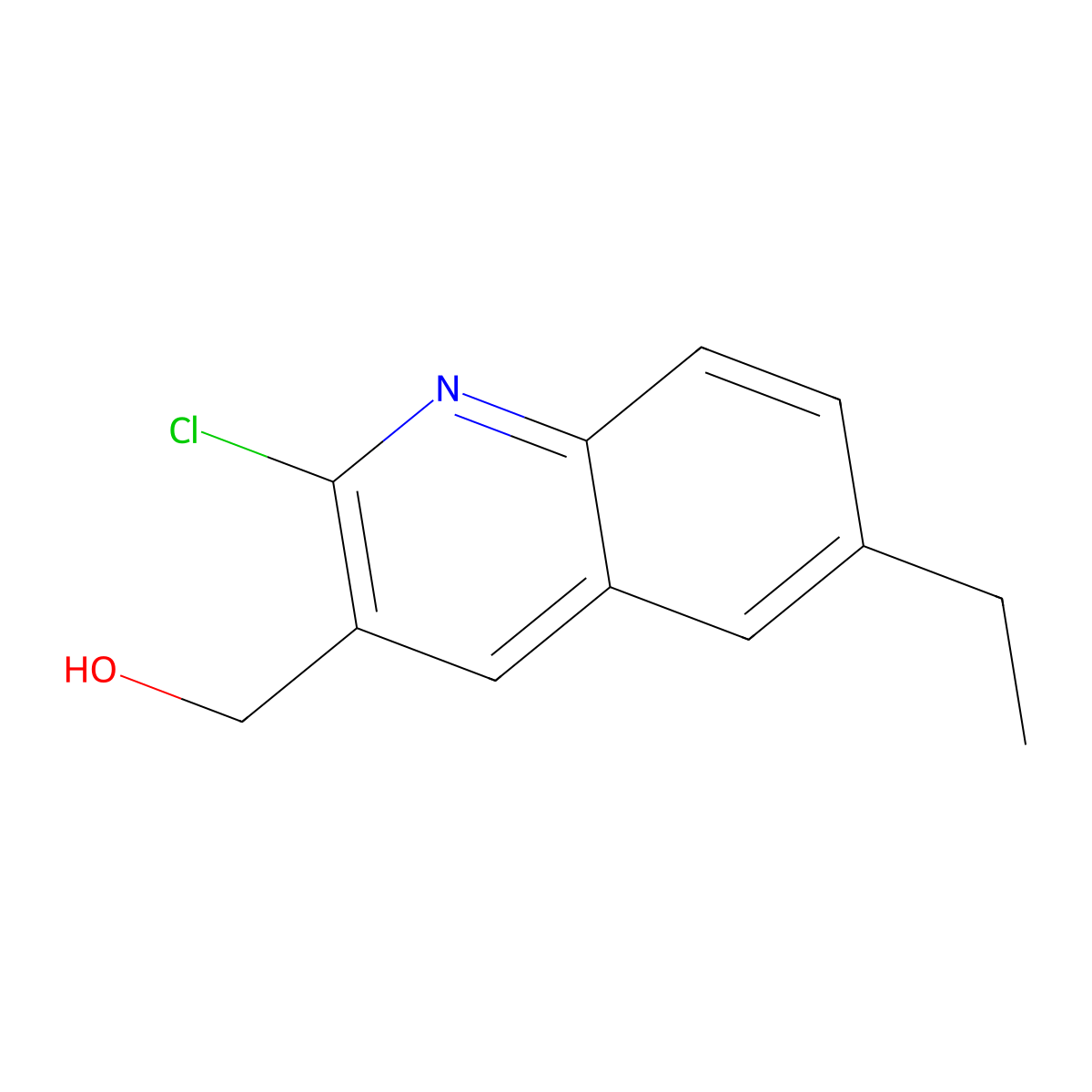 2-Chloro-6-ethylquinoline-3-methanol molecular structure, CAS 333408-38-1