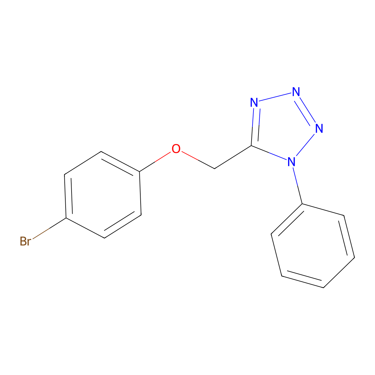 5-[(4-Bromophenoxy)methyl]-1-phenyltetrazole molecular structure, CAS 333410-43-8