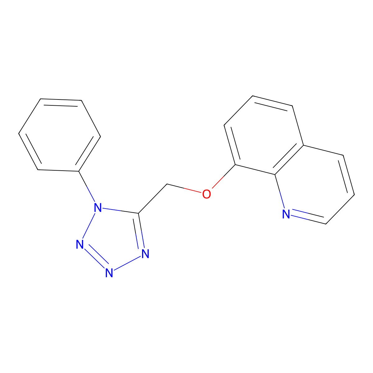 8-[(1-phenyl-1H-tetrazol-5-yl)methoxy]quinoline molecular structure, CAS 333410-49-4