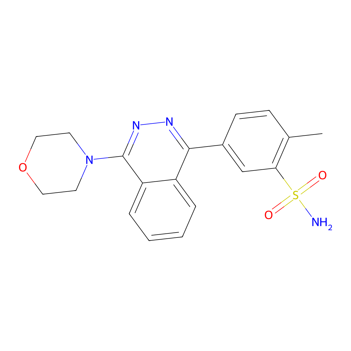 2-Methyl-5-(4-morpholin-4-ylphthalazin-1-yl)benzenesulfonamide molecular structure, CAS 333412-94-5
