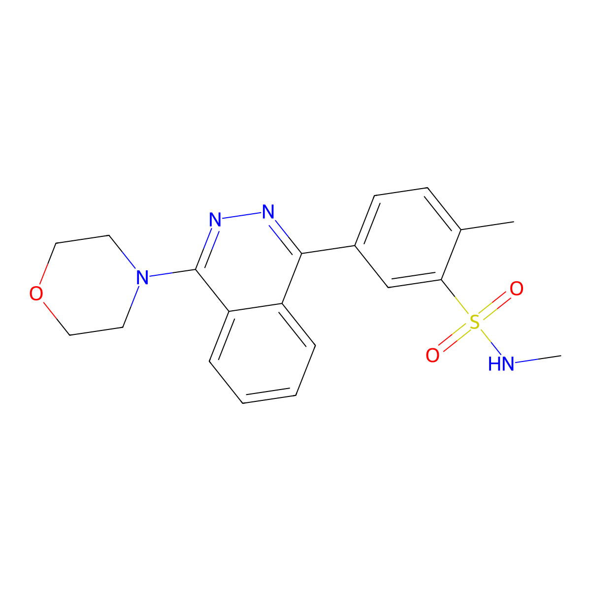 N,2-dimethyl-5-(4-morpholin-4-ylphthalazin-1-yl)benzenesulfonamide molecular structure, CAS 333413-08-4