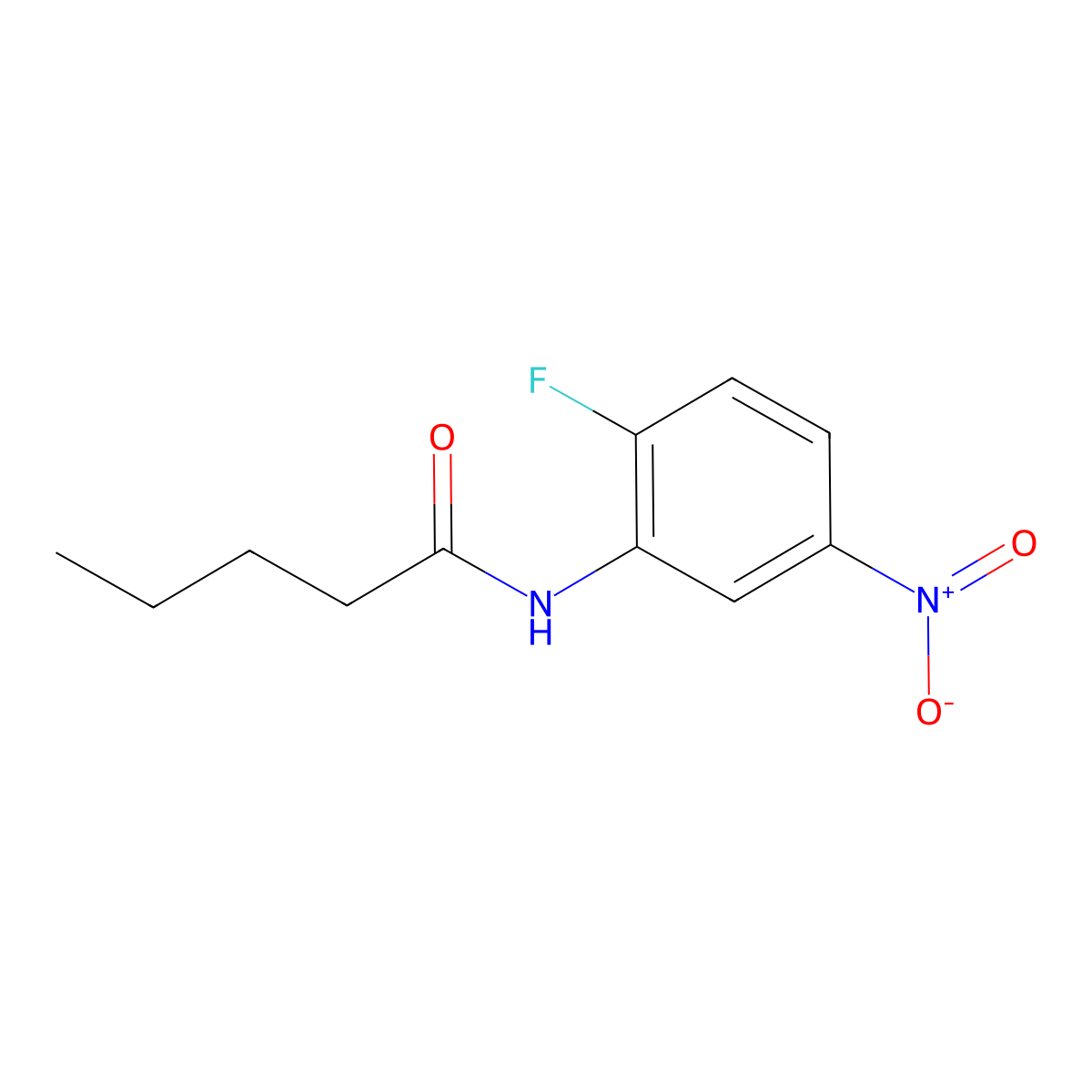 N-(2-fluoro-5-nitrophenyl)pentanamide molecular structure, CAS 333414-74-7