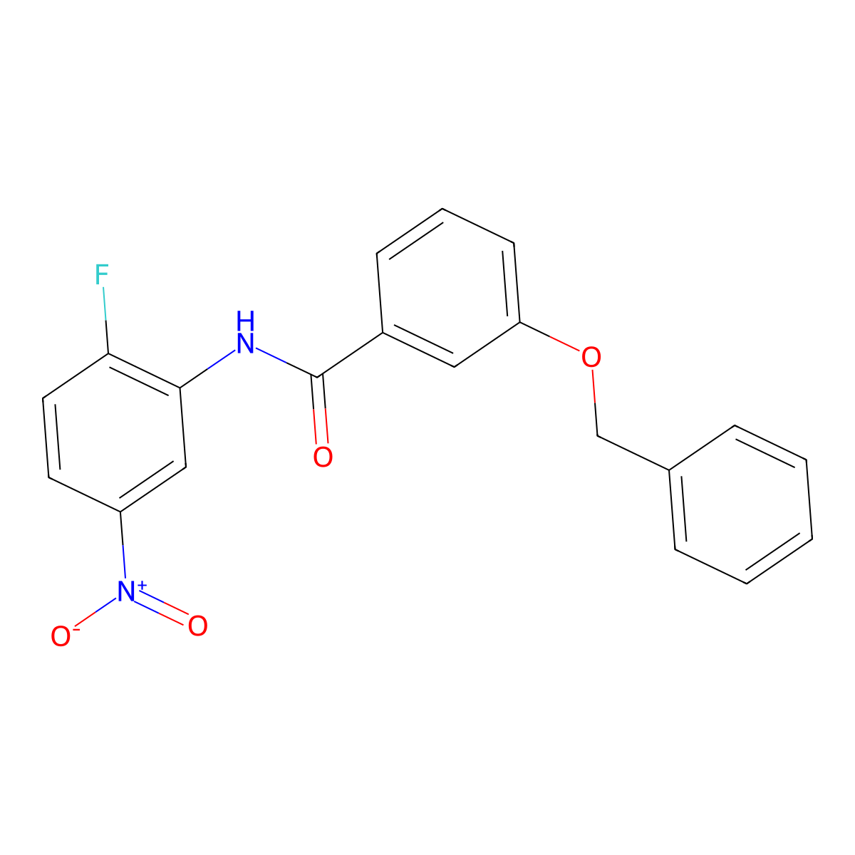 3-(benzyloxy)-N-(2-fluoro-5-nitrophenyl)benzamide molecular structure, CAS 333414-78-1