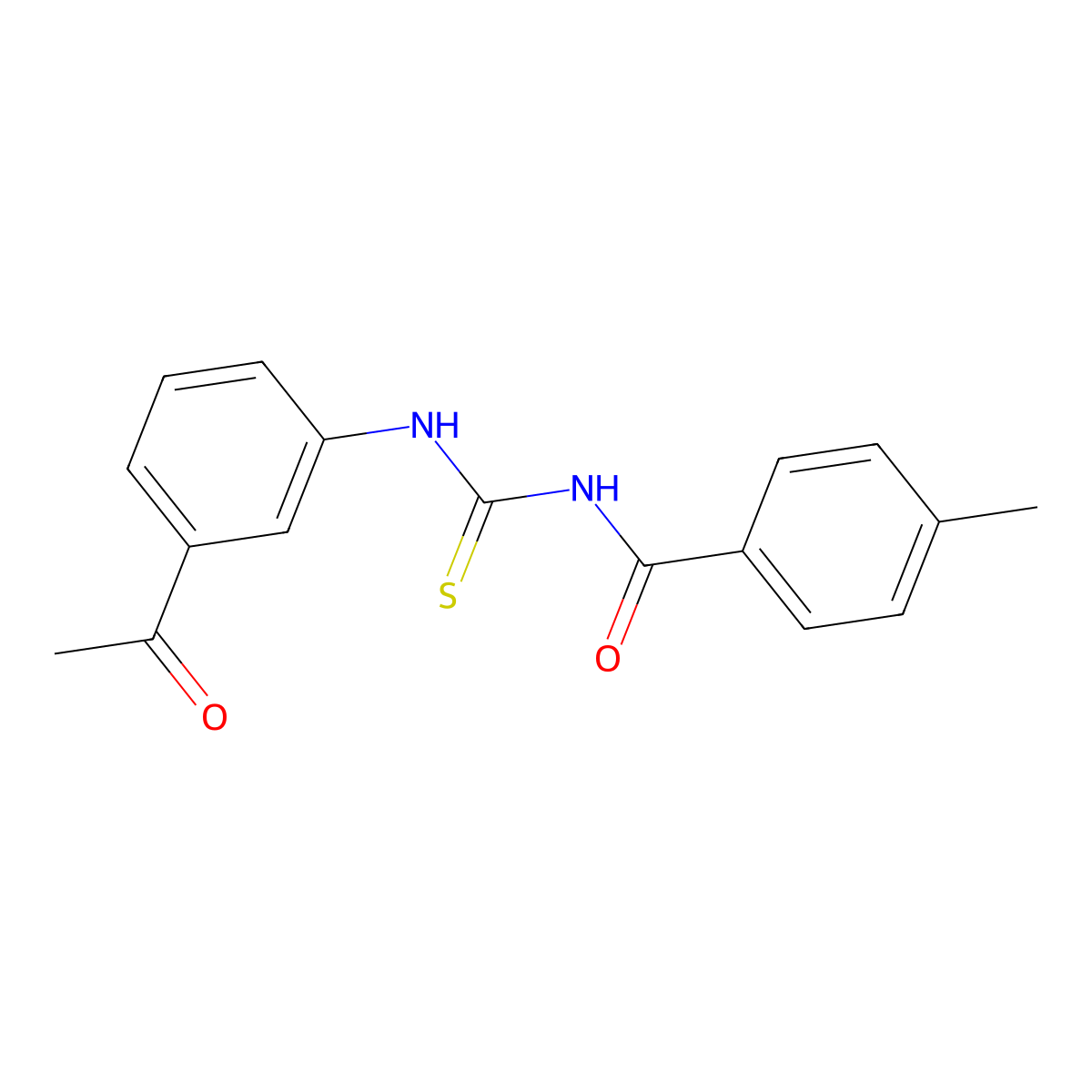N-[(3-acetylphenyl)carbamothioyl]-4-methylbenzamide molecular structure, CAS 333415-00-2