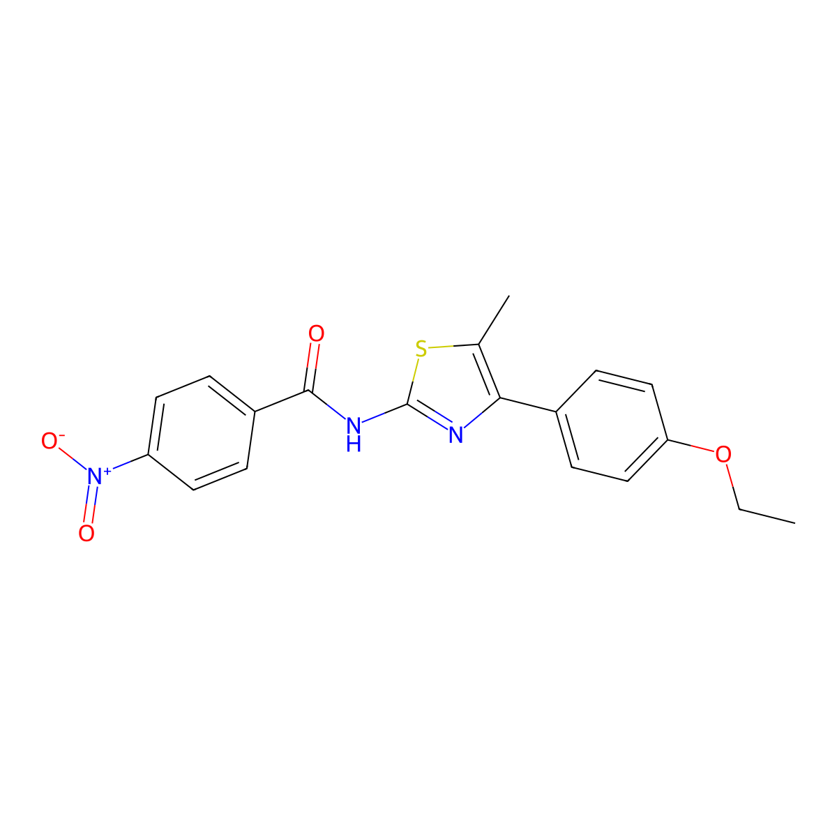 N-[4-(4-ethoxyphenyl)-5-methyl-1,3-thiazol-2-yl]-4-nitrobenzamide molecular structure, CAS 333415-82-0