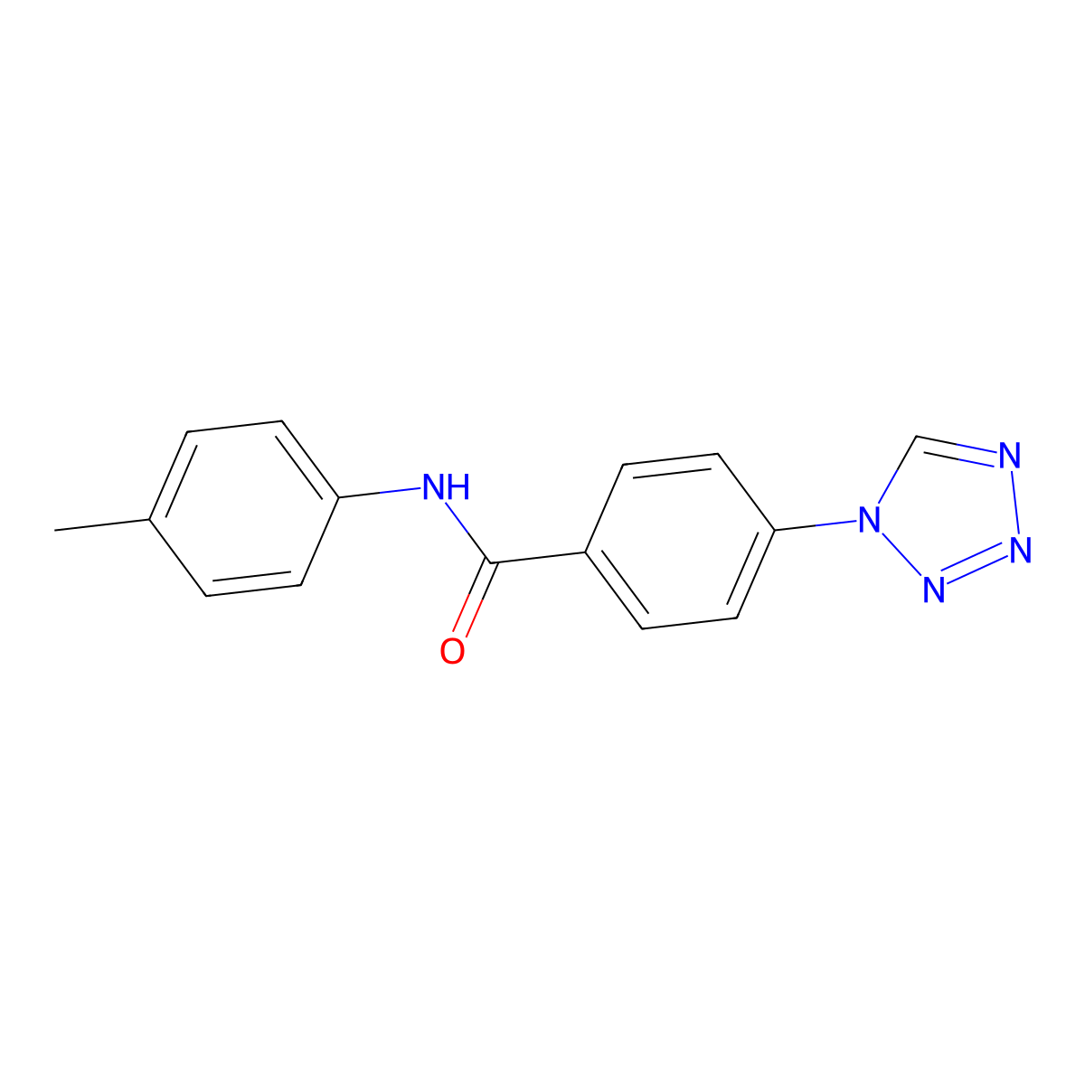 N-(4-methylphenyl)-4-(tetrazol-1-yl)benzamide molecular structure, CAS 333418-06-7