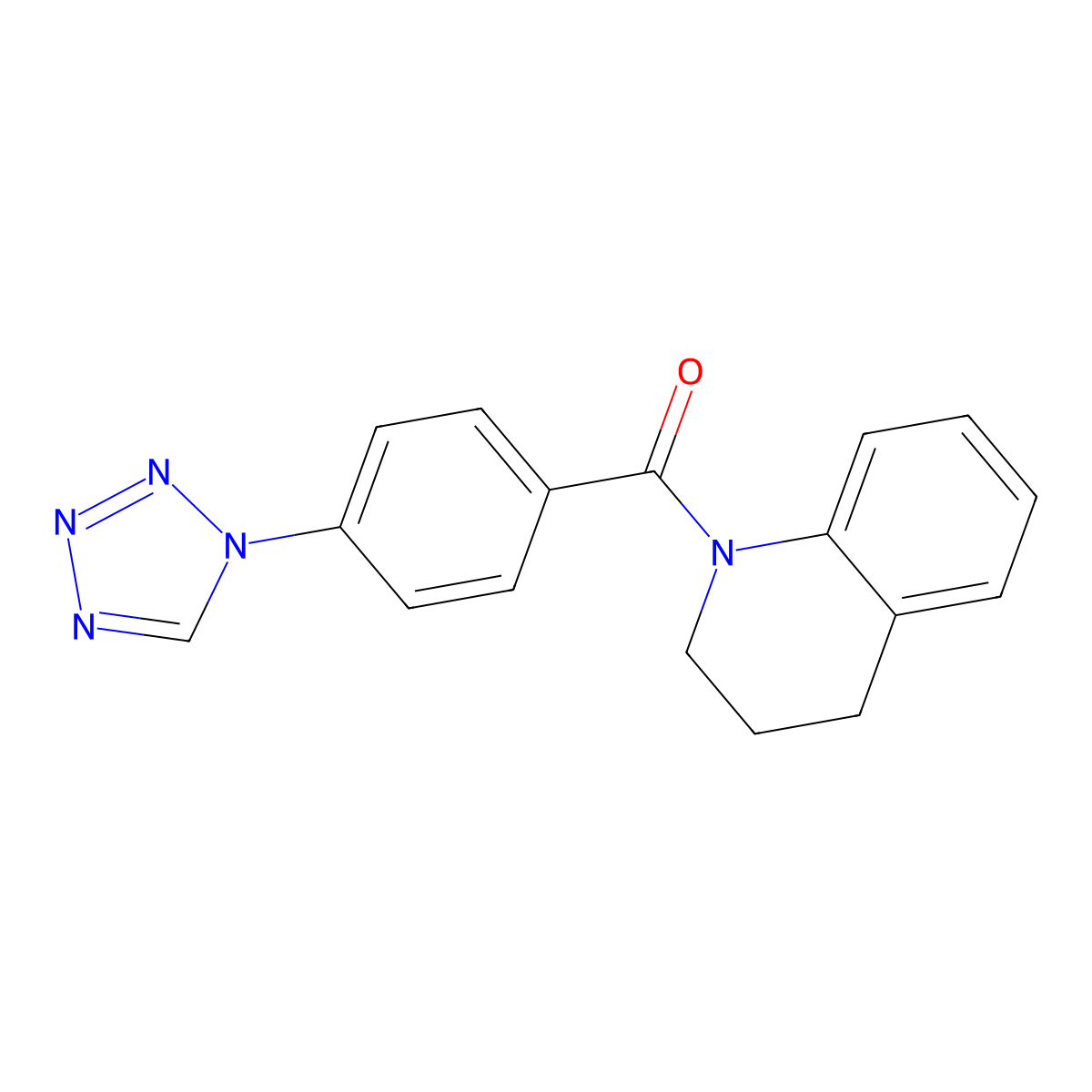 (4-(1H-tetrazol-1-yl)phenyl)(3,4-dihydroquinolin-1(2H)-yl)methanone molecular structure, CAS 333418-10-3