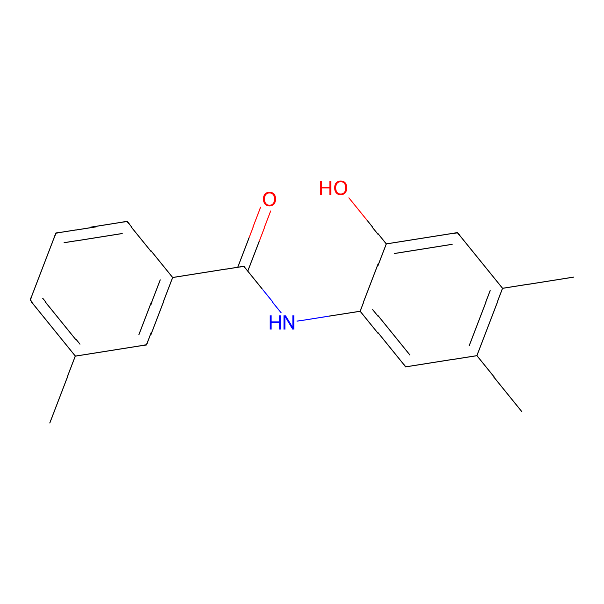 N-(2-hydroxy-4,5-dimethylphenyl)-3-methylbenzamide molecular structure, CAS 333419-57-1