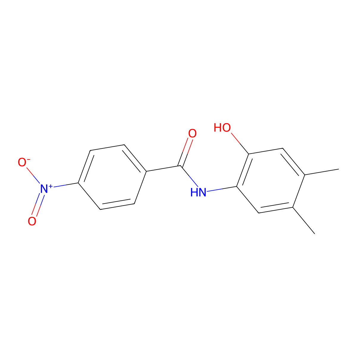 N-(2-hydroxy-4,5-dimethylphenyl)-4-nitrobenzamide molecular structure, CAS 333419-61-7