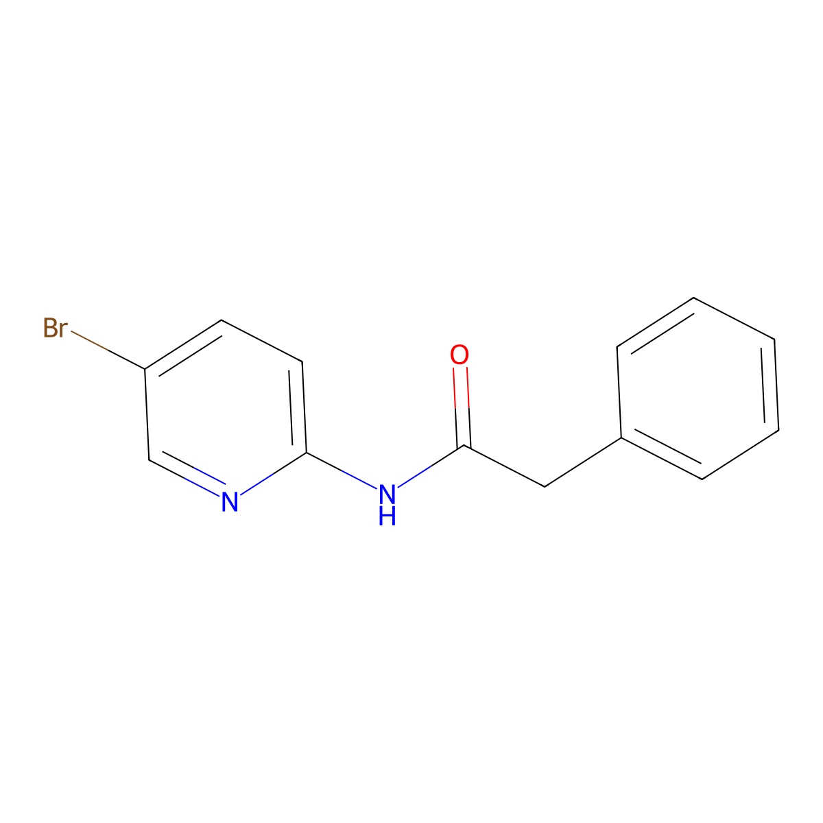 N-(5-bromopyridin-2-yl)-2-phenylacetamide molecular structure, CAS 333419-96-8