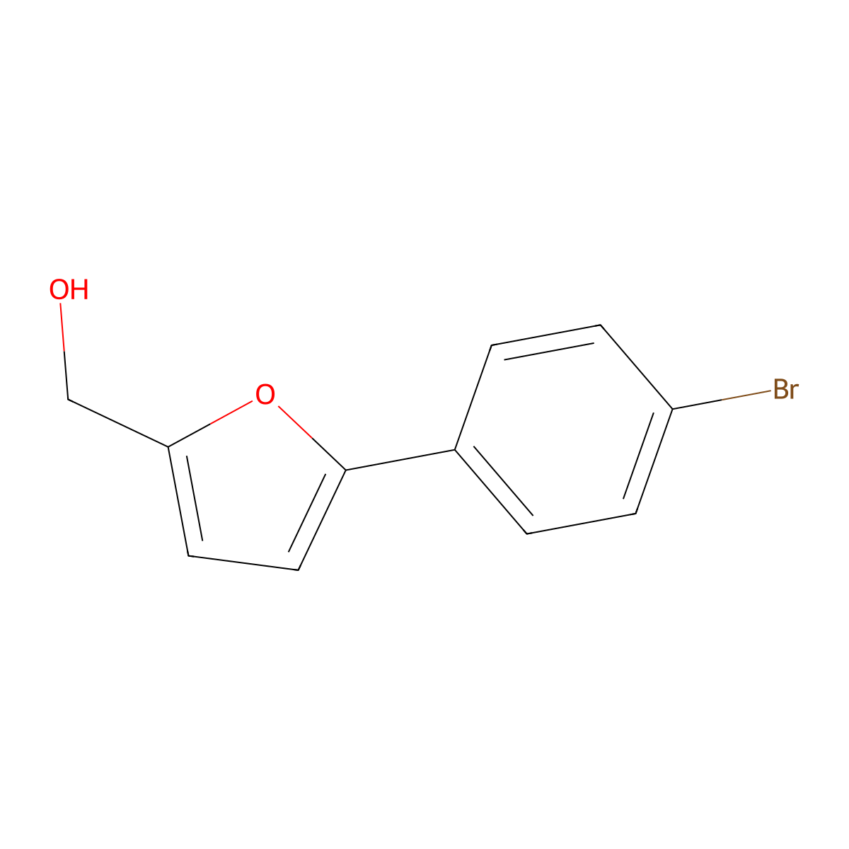 5-(4-Bromophenyl)-2-furanmethanol molecular structure, CAS 33342-28-8