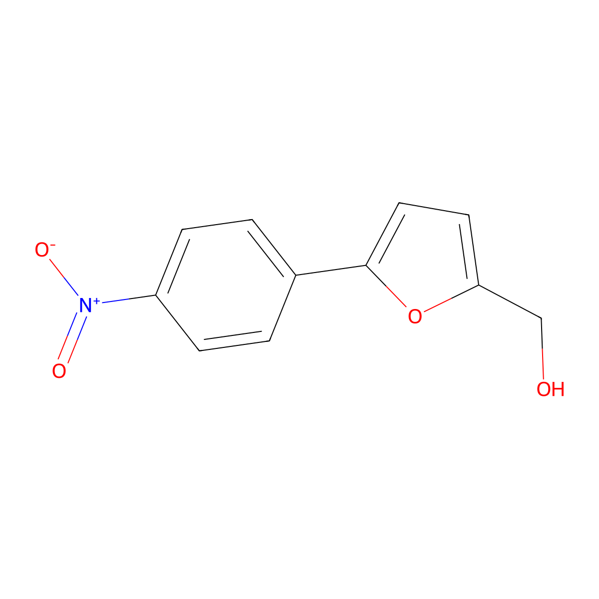 5-(4-Nitrophenyl)furfuryl alcohol molecular structure, CAS 33342-30-2