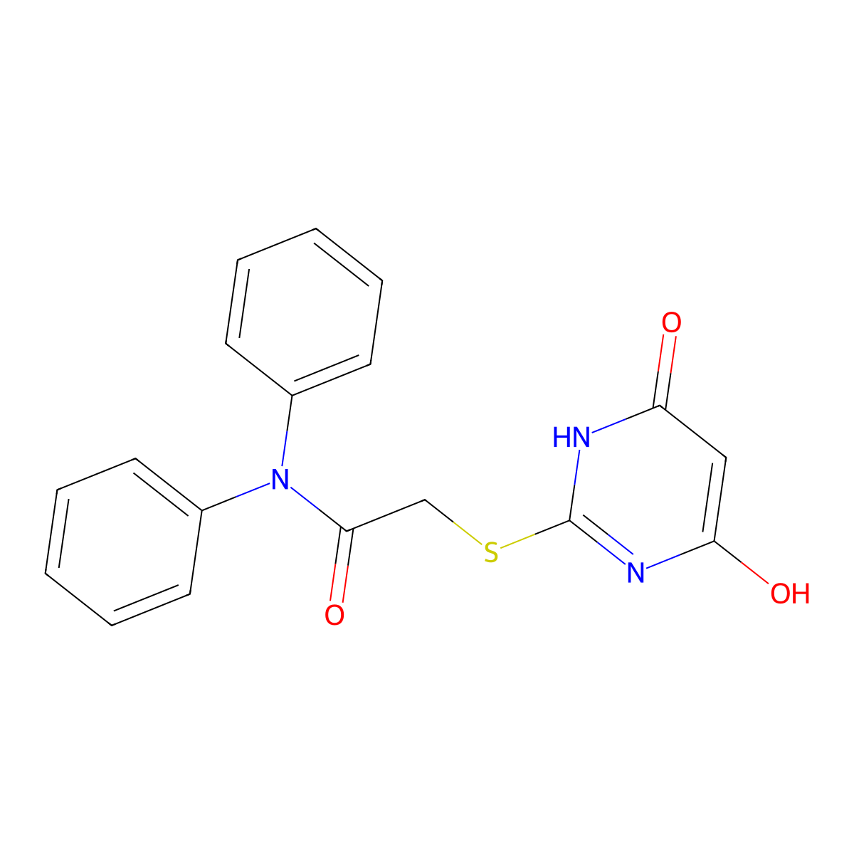 2-[(4-hydroxy-6-oxo-1H-pyrimidin-2-yl)sulfanyl]-N,N-diphenylacetamide molecular structure, CAS 333420-91-0