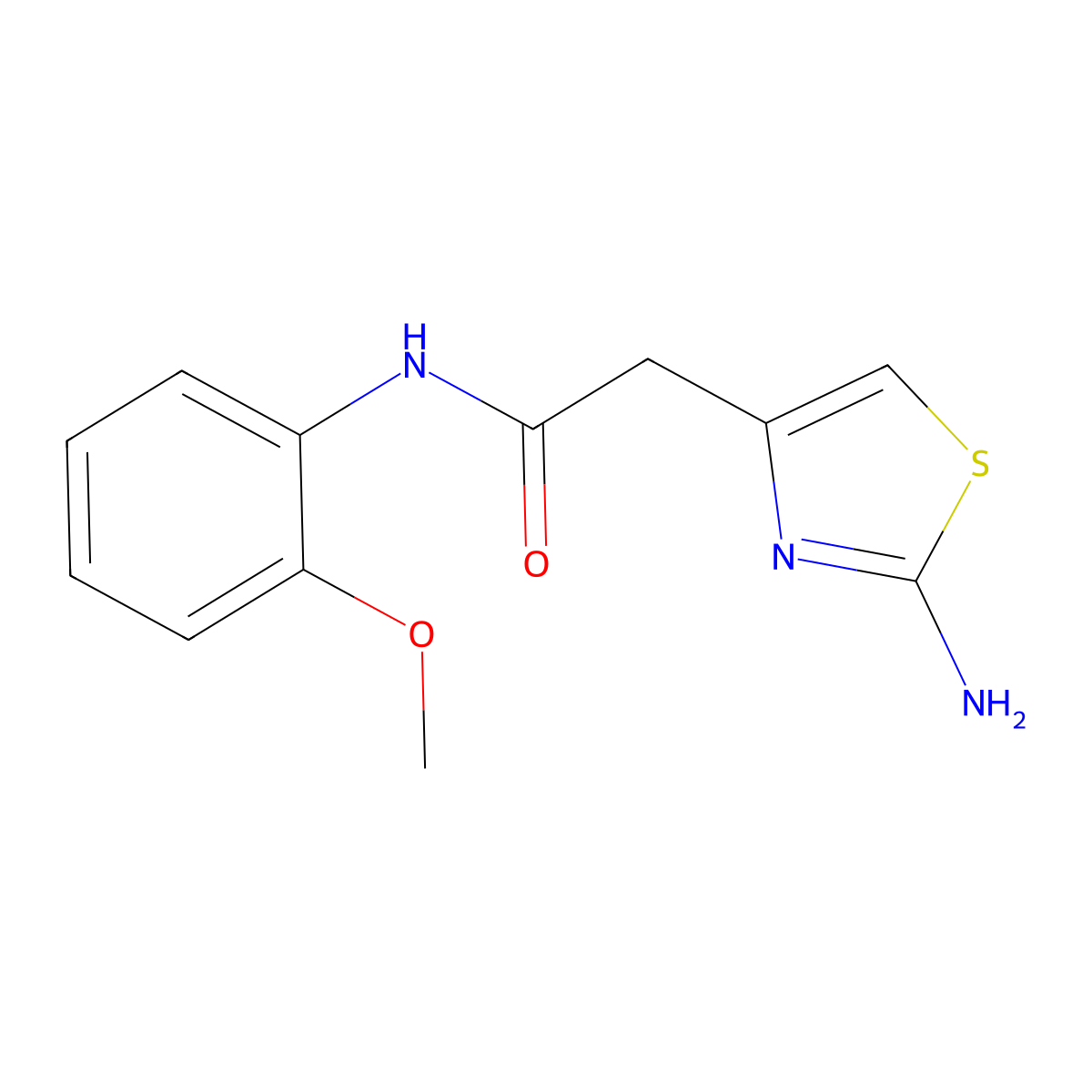 2-(2-Amino-thiazol-4-yl)-N-(2-methoxy-phenyl)-acetamide molecular structure, CAS 333421-22-0