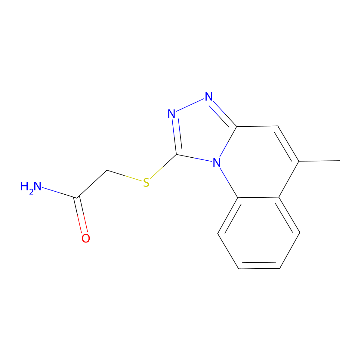 2-[(5-Methyl[1,2,4]triazolo[4,3-a]quinolin-1-yl)sulfanyl]acetamide molecular structure, CAS 333421-24-2