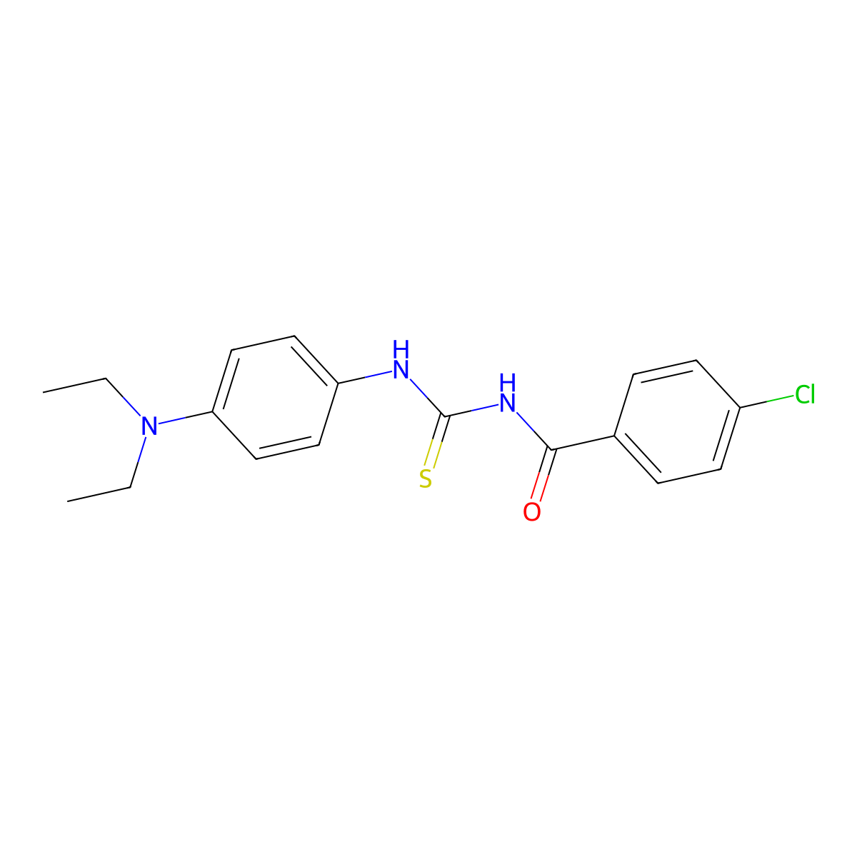 4-chloro-N-{[4-(diethylamino)phenyl]carbamothioyl}benzamide molecular structure, CAS 333424-23-0