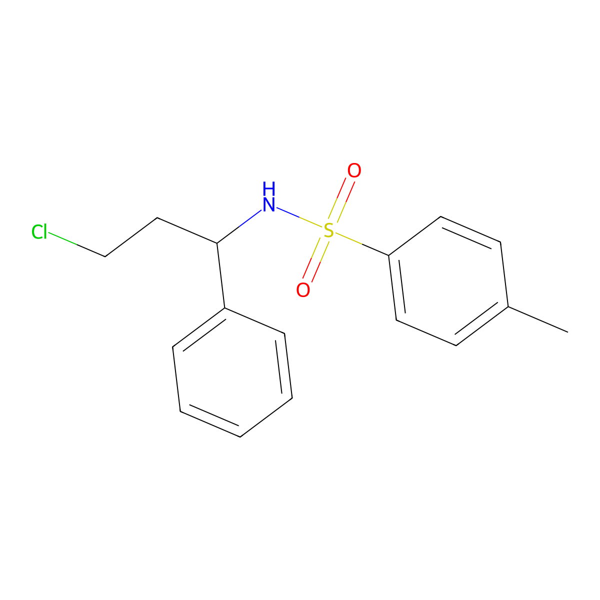 N-(3-chloro-1-phenylpropyl)-4-methylbenzene-1-sulfonamide molecular structure, CAS 333429-85-9