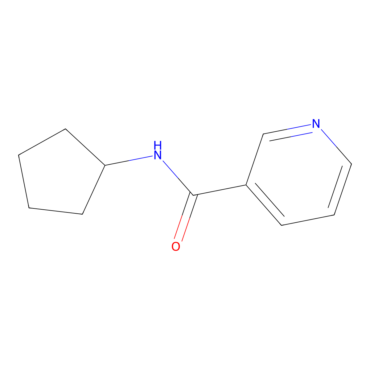 N-cyclopentylpyridine-3-carboxamide molecular structure, CAS 333430-06-1