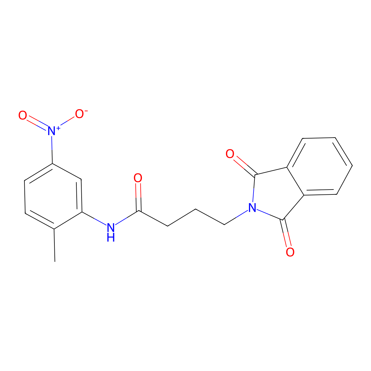 4-(1,3-dioxoisoindol-2-yl)-N-(2-methyl-5-nitrophenyl)butanamide molecular structure, CAS 333430-15-2