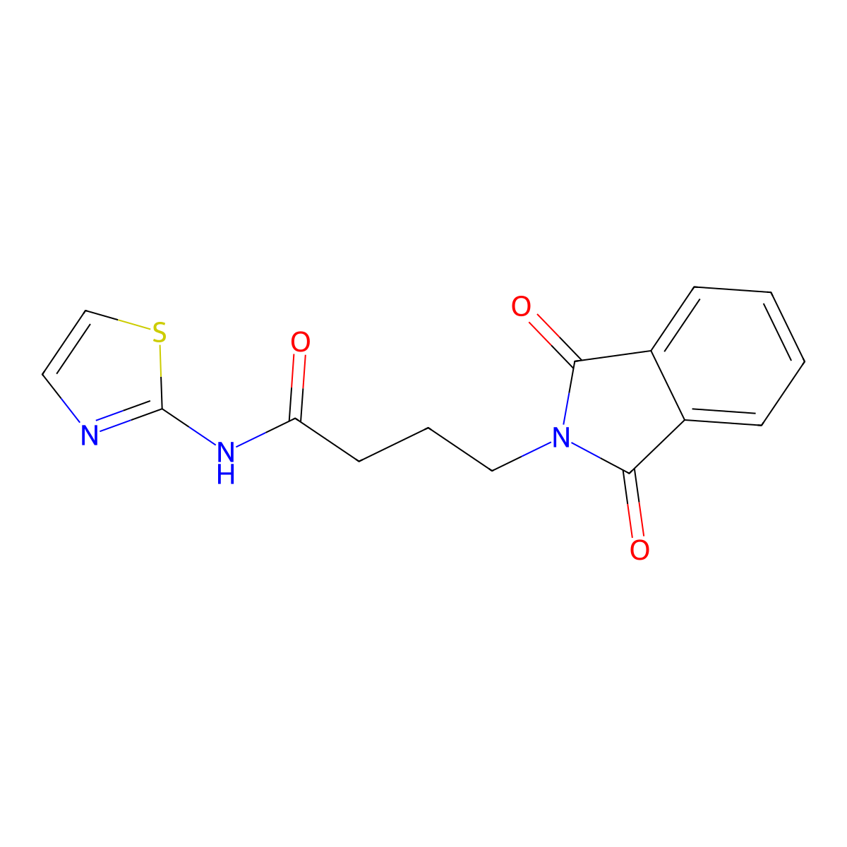 4-(1,3-dioxo-2,3-dihydro-1H-isoindol-2-yl)-N-(1,3-thiazol-2-yl)butanamide molecular structure, CAS 333430-16-3