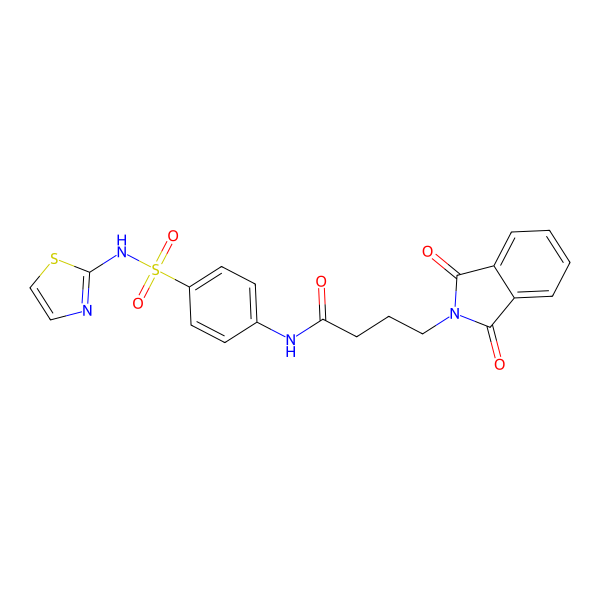 4-(1,3-dioxo-1,3-dihydro-2H-isoindol-2-yl)-N-[4-(1,3-thiazol-2-ylsulfamoyl)phenyl]butanamide molecular structure, CAS 333430-18-5