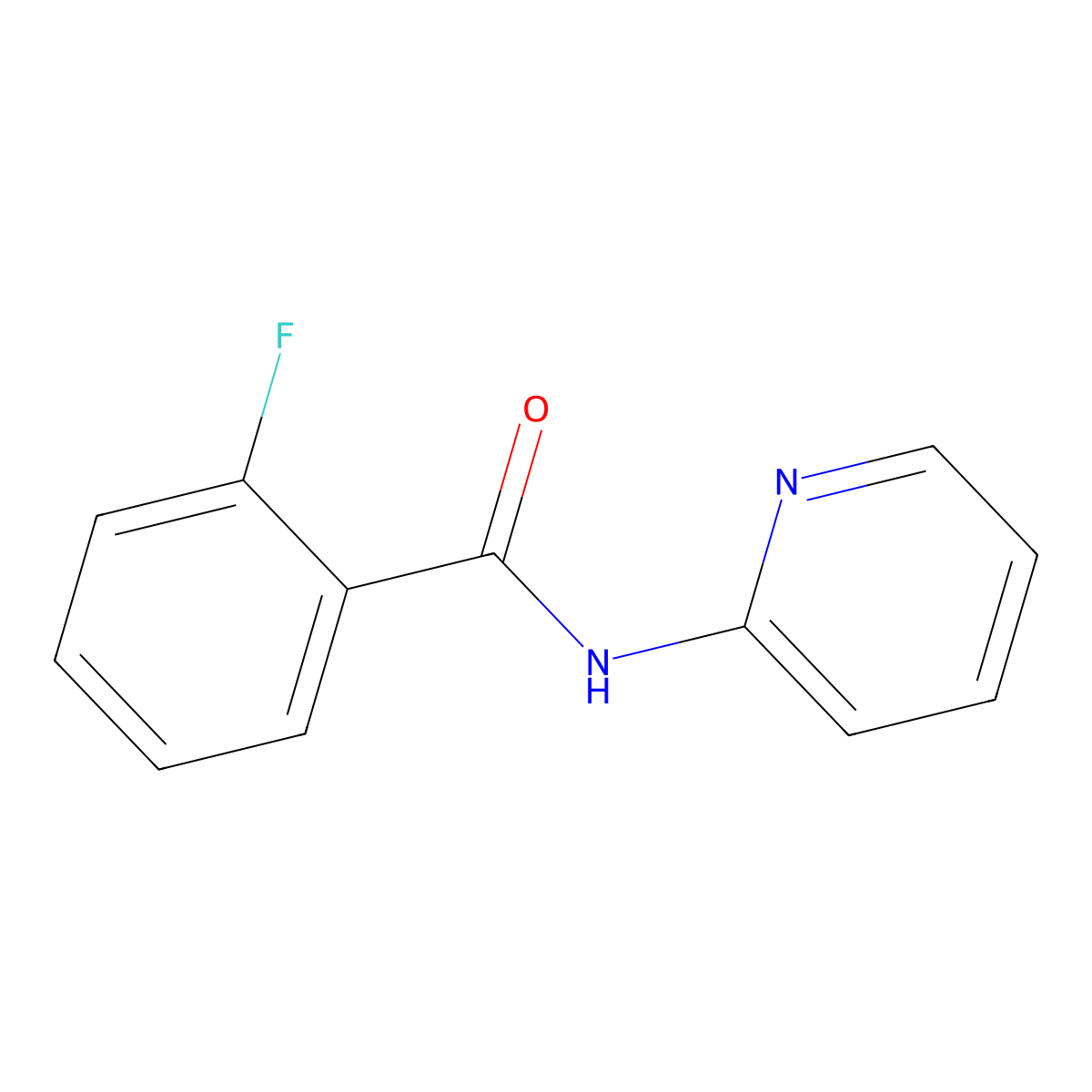 2-fluoro-N-(pyridin-2-yl)benzamide molecular structure, CAS 333430-46-9