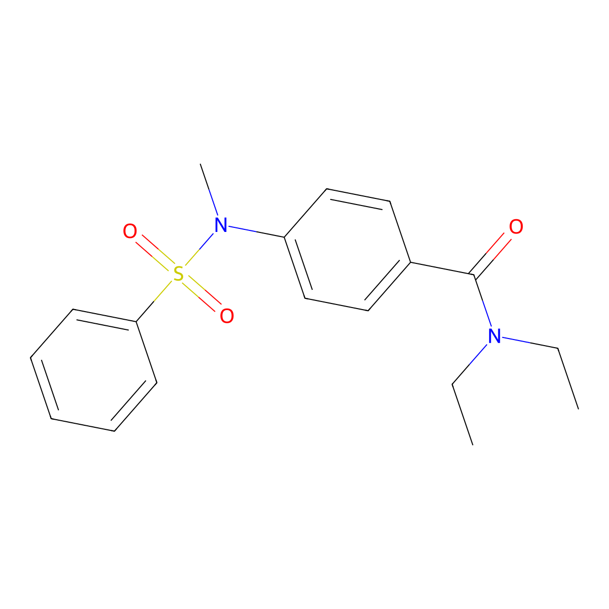 4-[benzenesulfonyl(methyl)amino]-N,N-diethylbenzamide molecular structure, CAS 333431-05-3