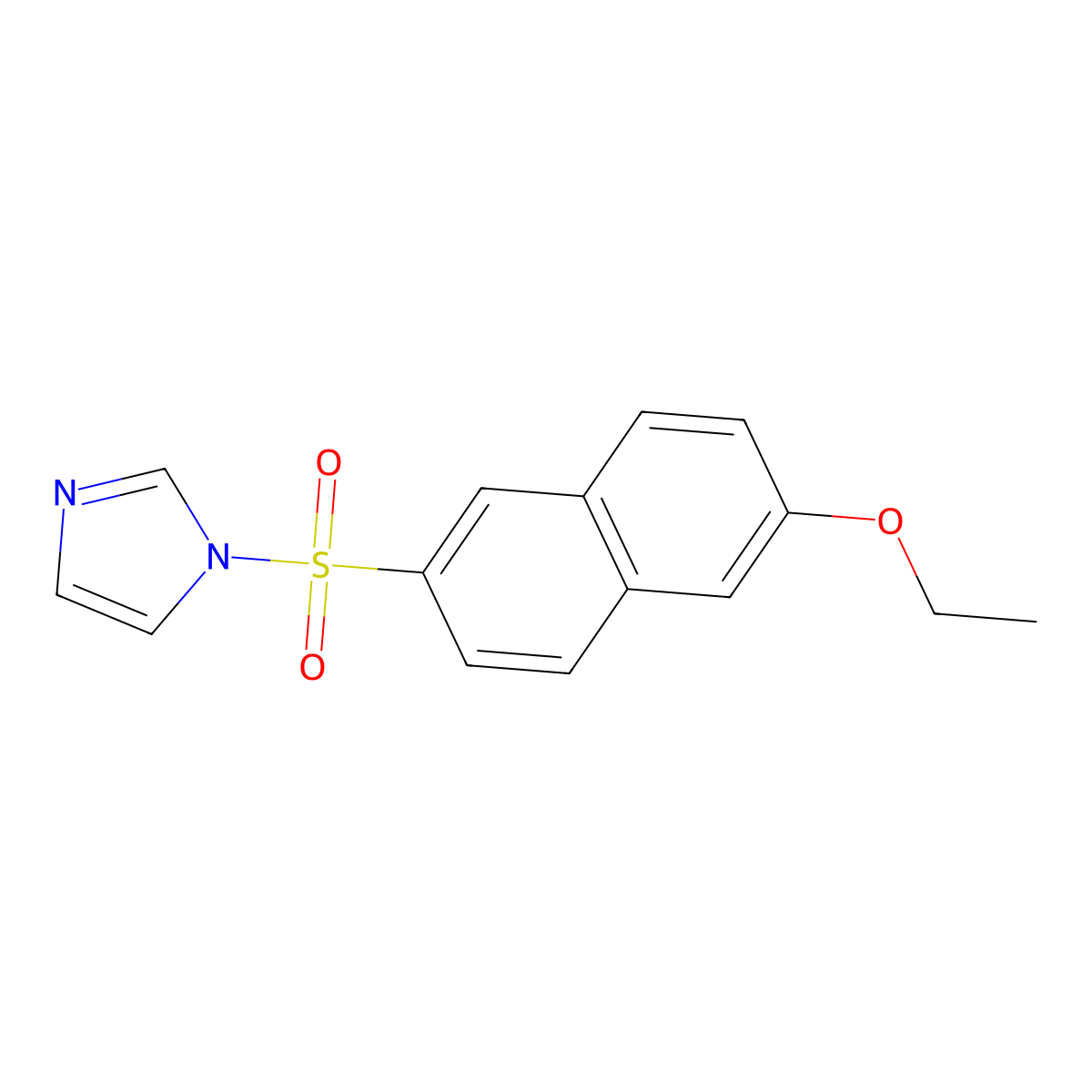 1-(6-Ethoxynaphthalen-2-yl)sulfonylimidazole molecular structure, CAS 333431-26-8