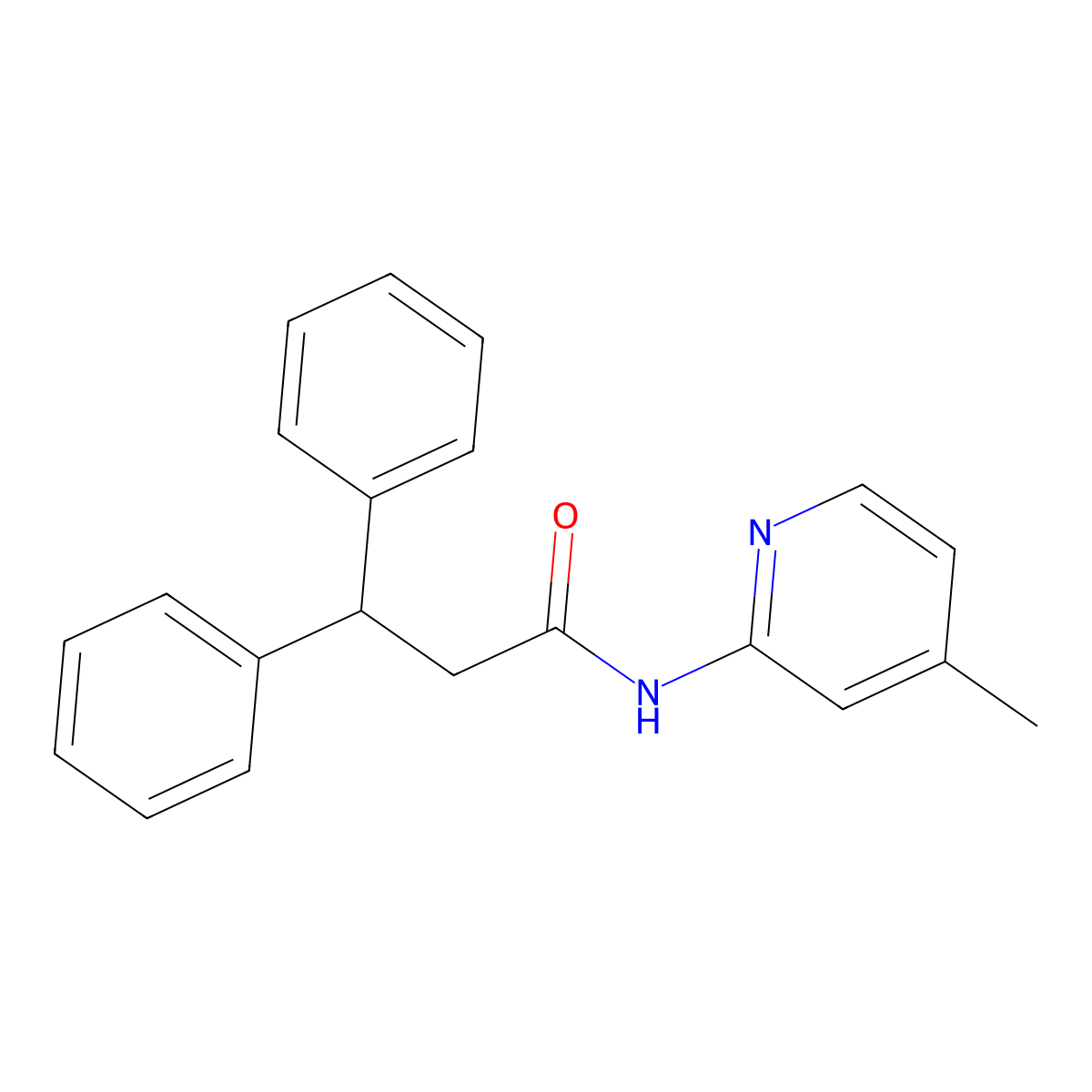 N-(4-methylpyridin-2-yl)-3,3-diphenylpropanamide molecular structure, CAS 333431-73-5