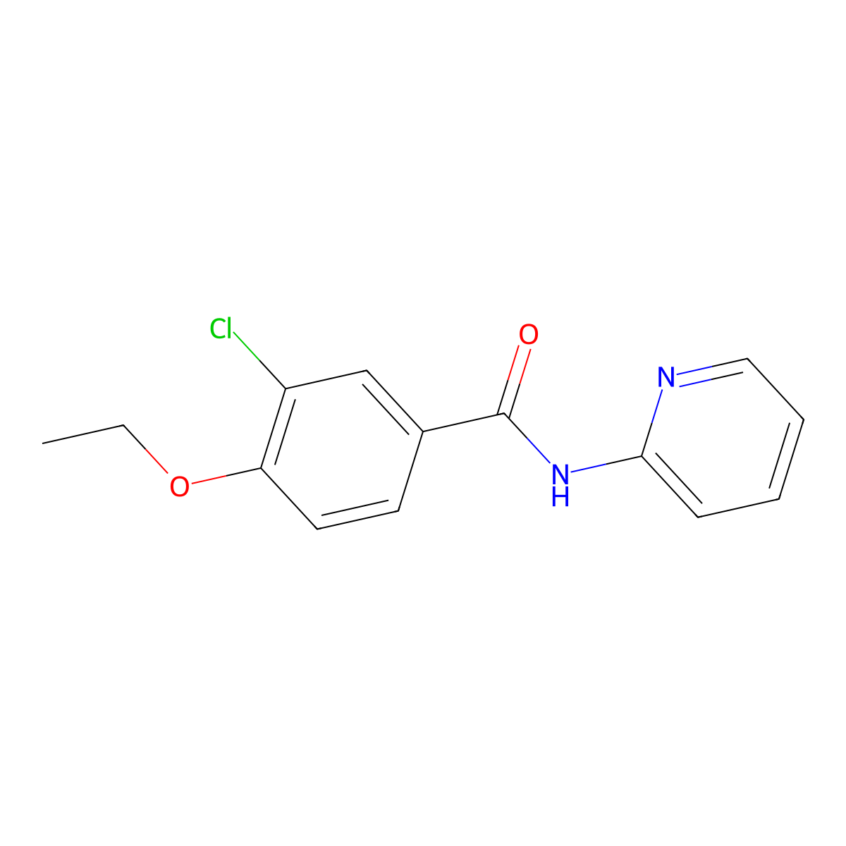 3-Chloro-4-ethoxy-N-2-pyridinylbenzamide molecular structure, CAS 333431-98-4