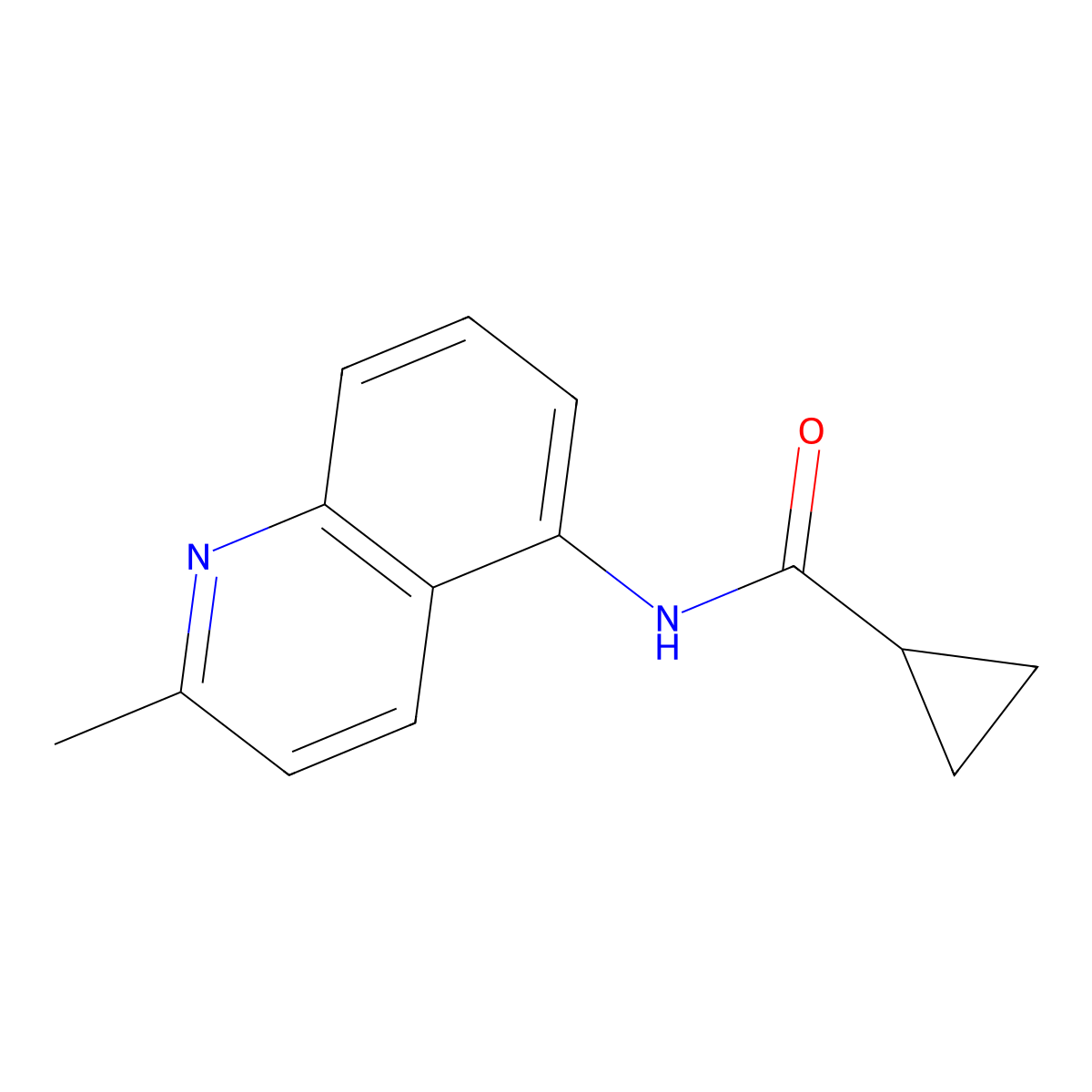 N-(2-methylquinolin-5-yl)cyclopropanecarboxamide molecular structure, CAS 333432-34-1
