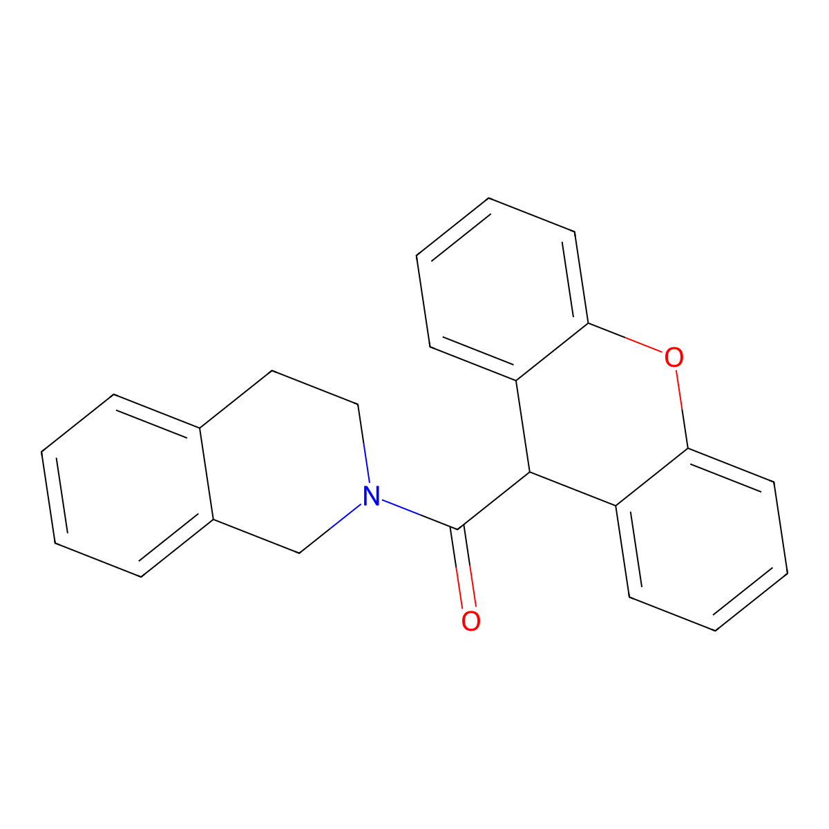 3,4-dihydroisoquinolin-2(1H)-yl(9H-xanthen-9-yl)methanone molecular structure, CAS 333432-82-9
