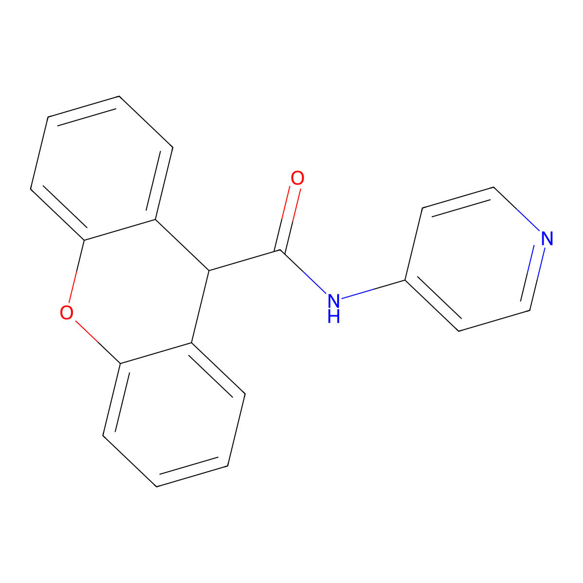 N-(pyridin-4-yl)-9H-xanthene-9-carboxamide molecular structure, CAS 333432-83-0