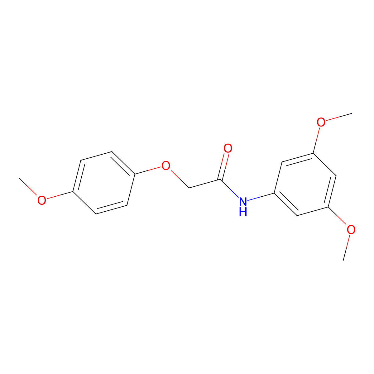 N-(3,5-dimethoxyphenyl)-2-(4-methoxyphenoxy)acetamide molecular structure, CAS 333432-94-3
