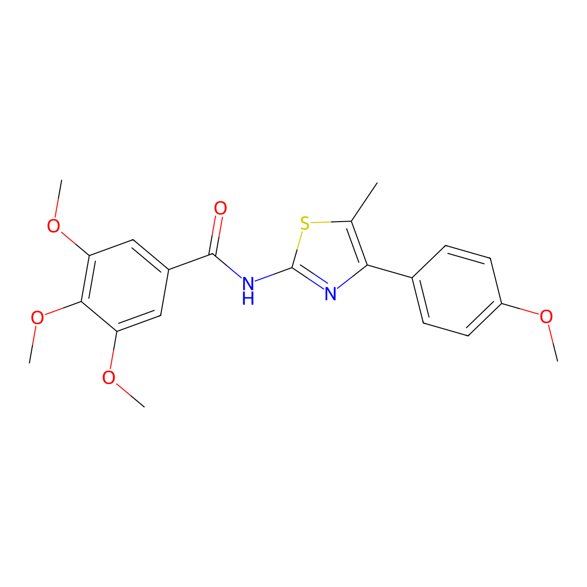 3,4,5-trimethoxy-N-[4-(4-methoxyphenyl)-5-methyl-1,3-thiazol-2-yl]benzamide molecular structure, CAS 333433-14-0