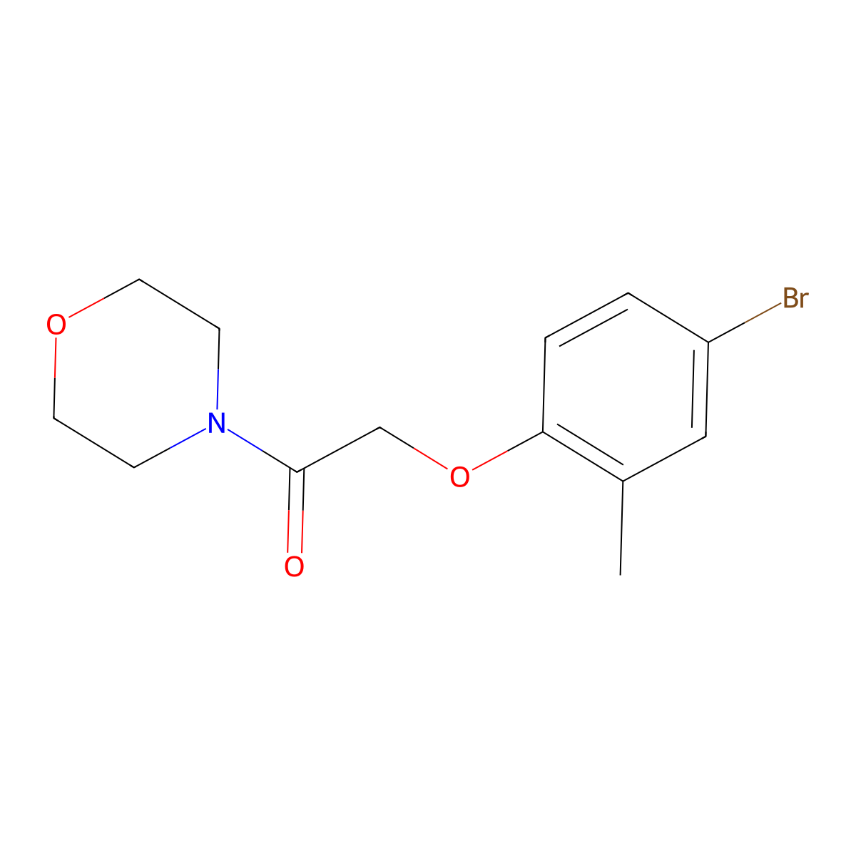 2-(4-Bromo-2-methylphenoxy)-1-morpholinoethanone molecular structure, CAS 333433-65-1