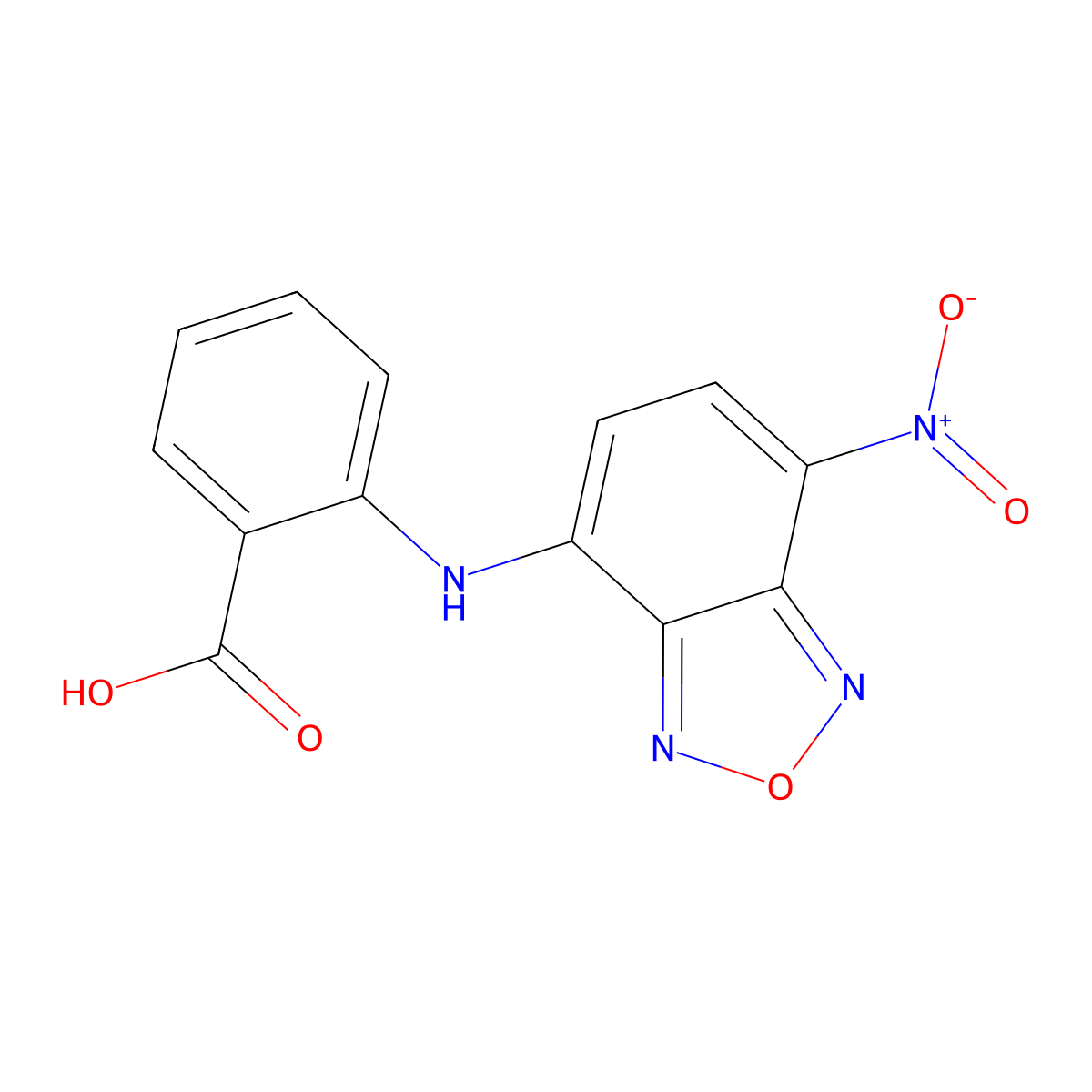 2-[(4-Nitro-2,1,3-benzoxadiazol-7-yl)amino]benzoic acid molecular structure, CAS 333433-90-2