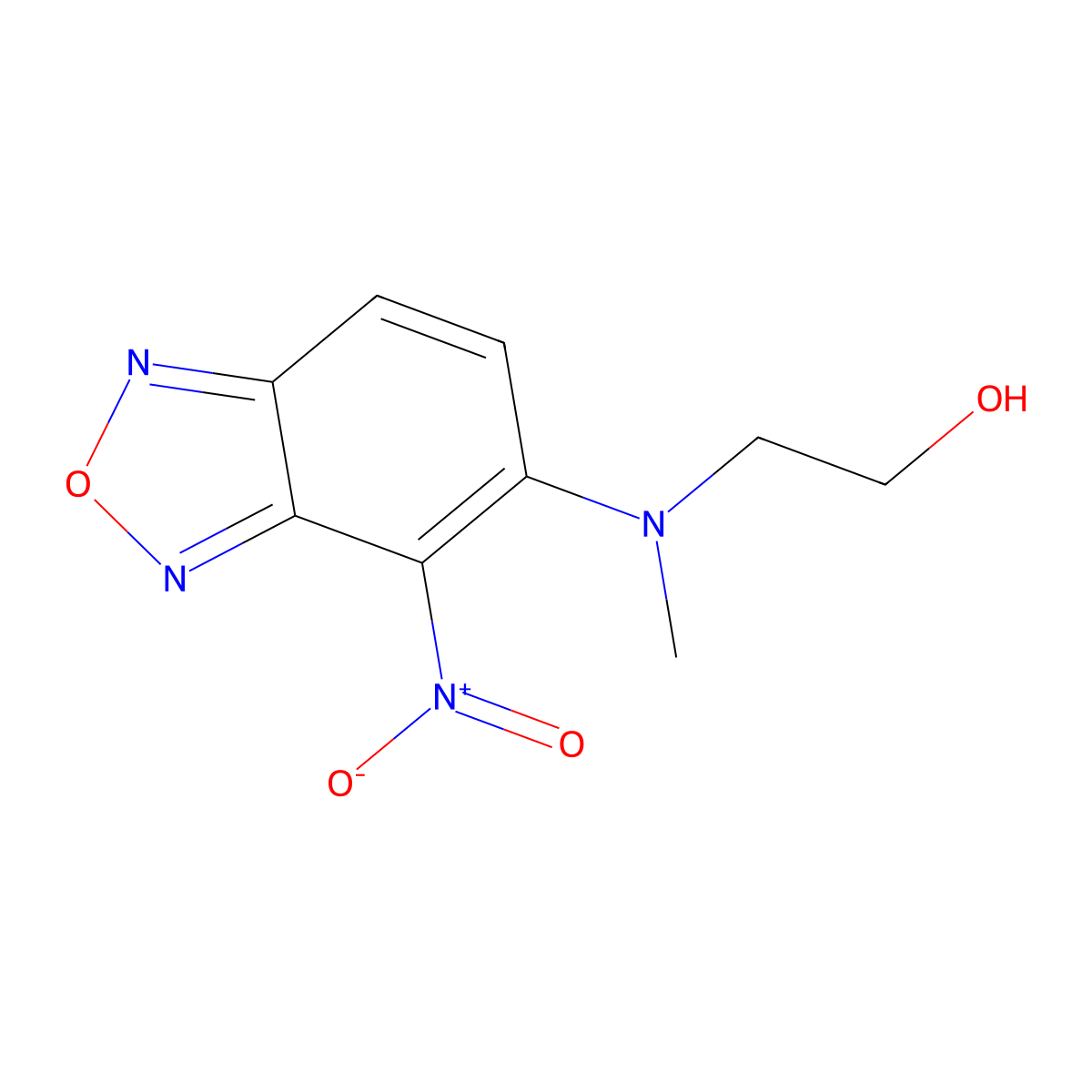 2-[Methyl(4-nitro-2,1,3-benzoxadiazol-5-yl)amino]ethanol molecular structure, CAS 333433-95-7
