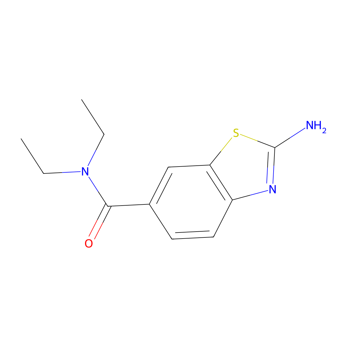 2-amino-N,N-diethyl-1,3-benzothiazole-6-carboxamide molecular structure, CAS 333434-07-4