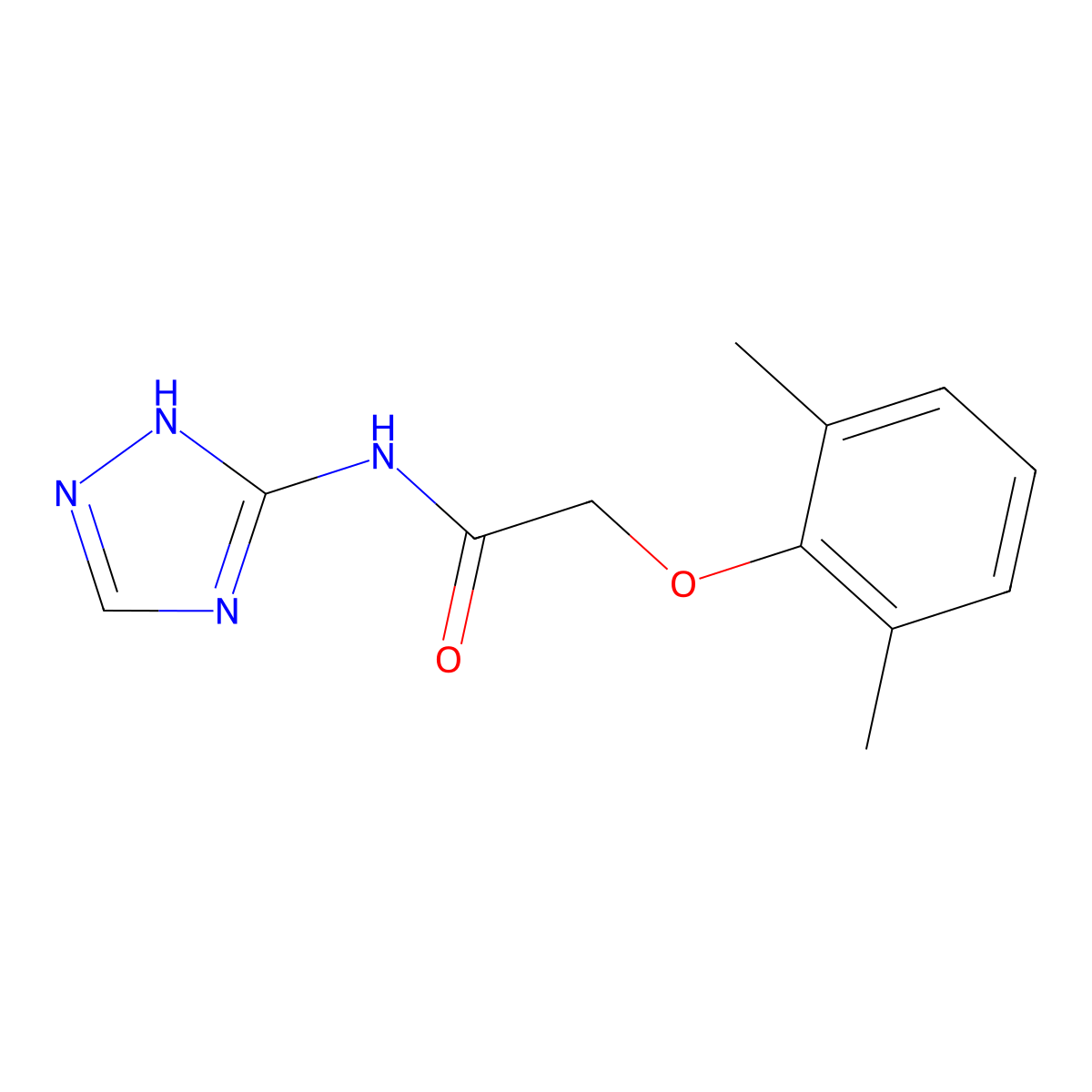 2-(2,6-dimethylphenoxy)-N-(4H-1,2,4-triazol-3-yl)acetamide molecular structure, CAS 333434-55-2
