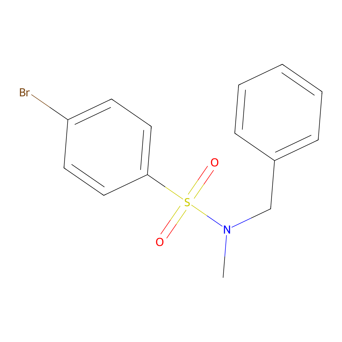 N-benzyl-4-bromo-N-methylbenzenesulfonamide molecular structure, CAS 333434-62-1