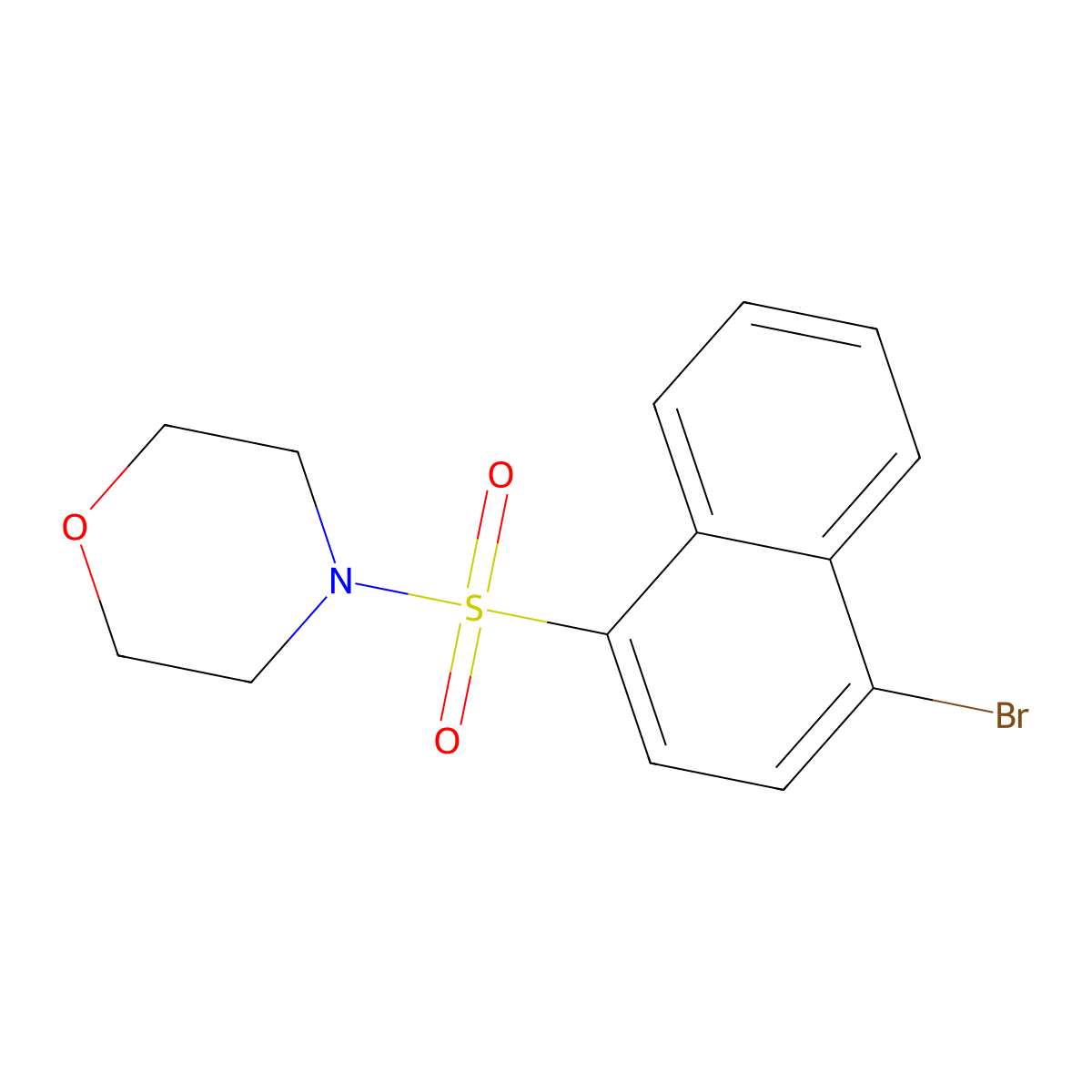 4-((4-Bromonaphthalen-1-yl)sulfonyl)morpholine molecular structure, CAS 333434-99-4