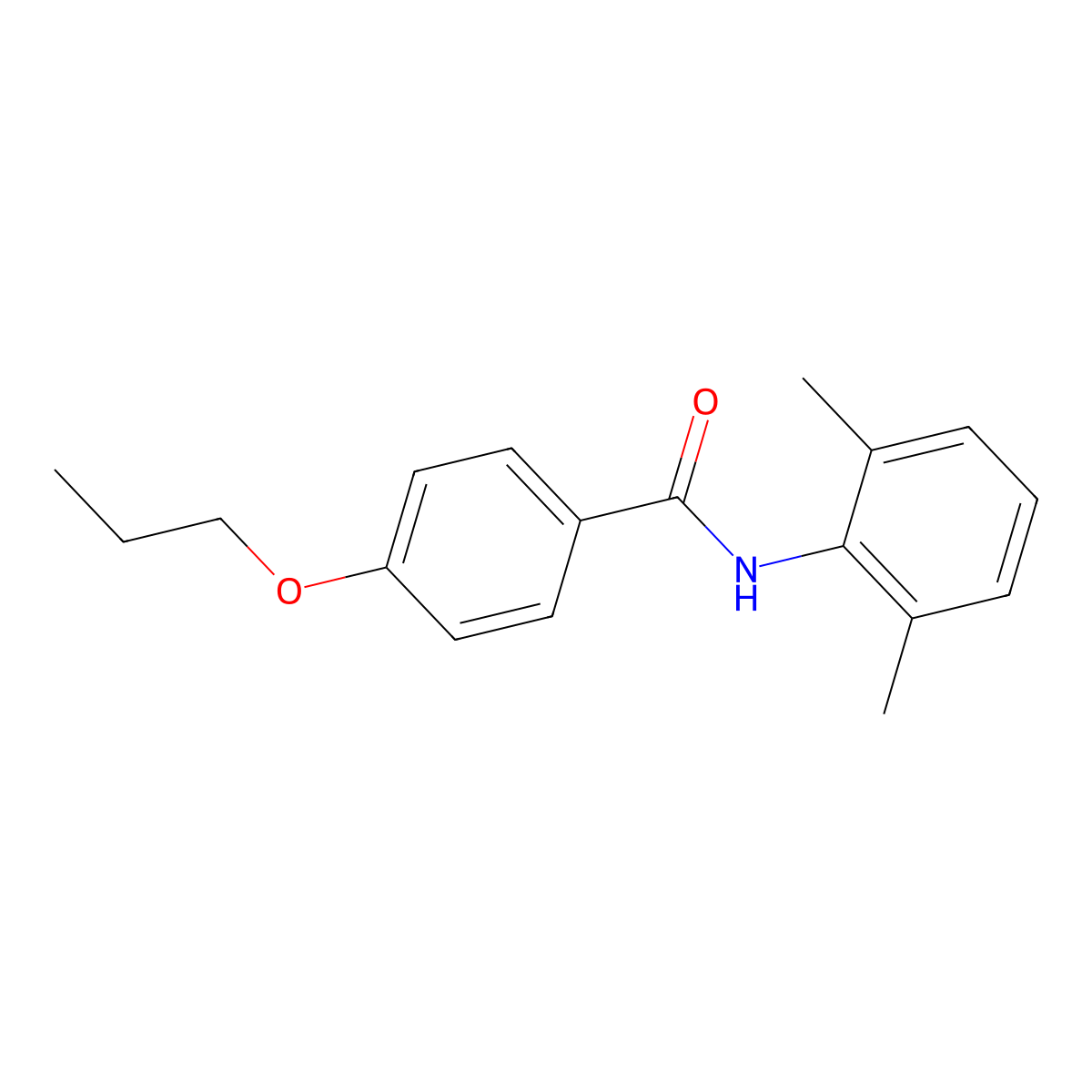 N-(2,6-dimethylphenyl)-4-propoxybenzamide molecular structure, CAS 333435-07-7