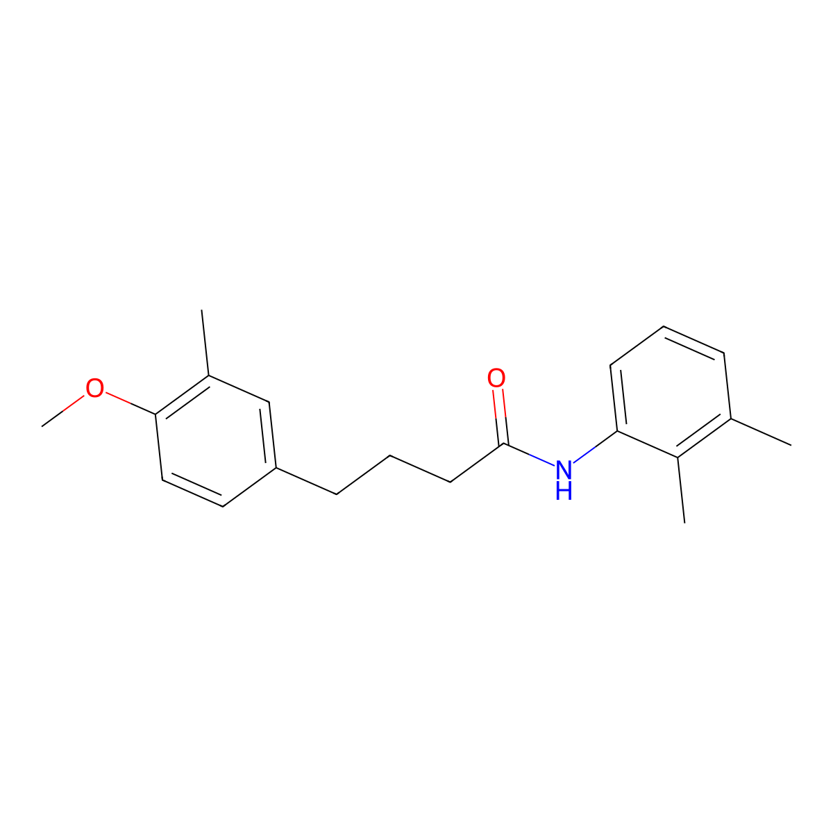 N-(2,3-dimethylphenyl)-4-(4-methoxy-3-methylphenyl)butanamide molecular structure, CAS 333435-12-4
