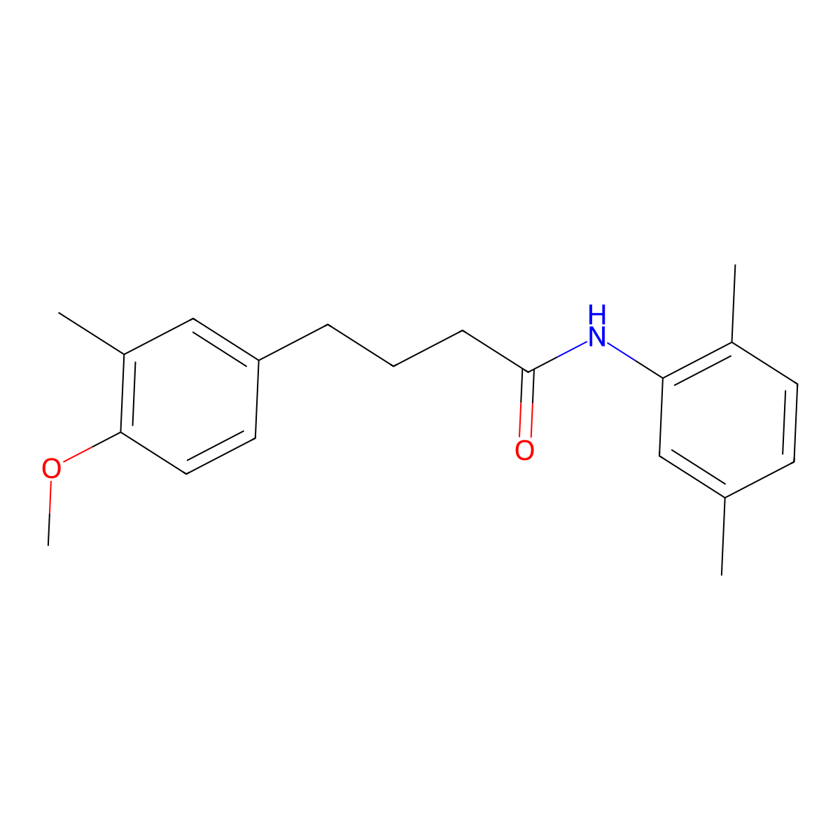 N-(2,5-dimethylphenyl)-4-(4-methoxy-3-methylphenyl)butanamide molecular structure, CAS 333435-13-5