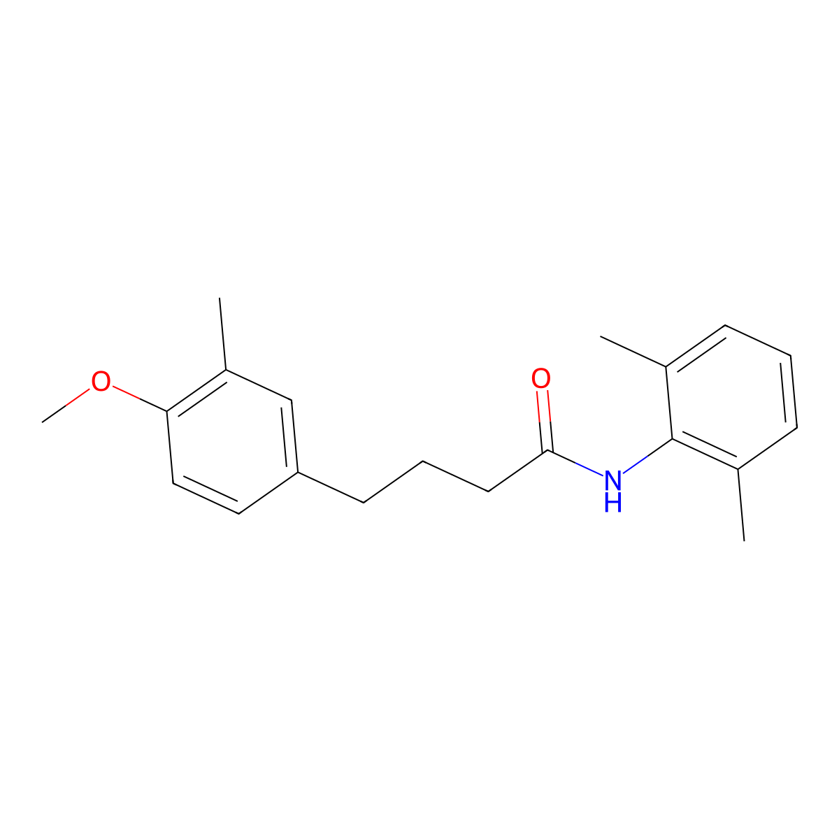 N-(2,6-dimethylphenyl)-4-(4-methoxy-3-methylphenyl)butanamide molecular structure, CAS 333435-14-6