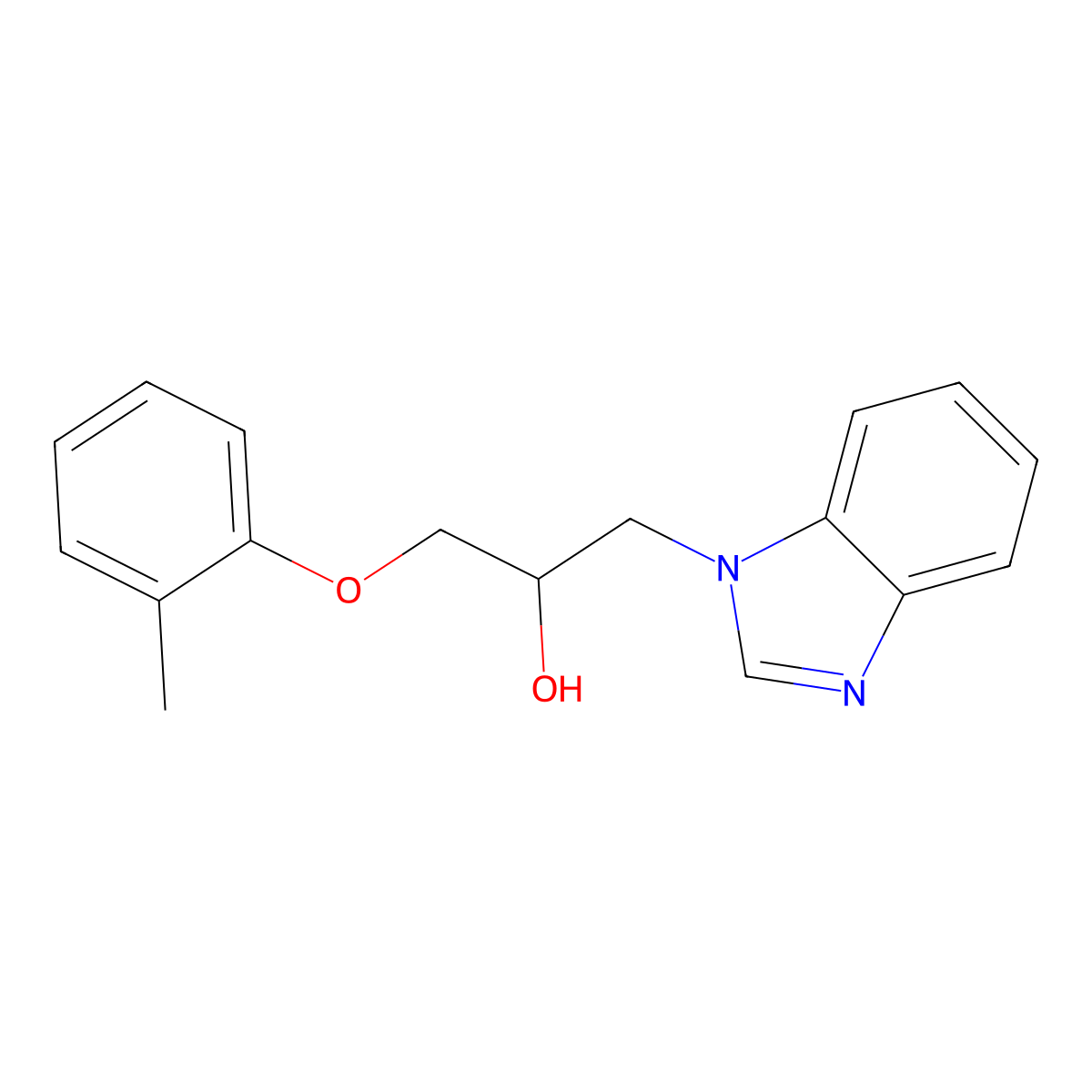1-Benzoimidazol-1-yl-3-o-tolyloxy-propan-2-ol molecular structure, CAS 333437-05-1