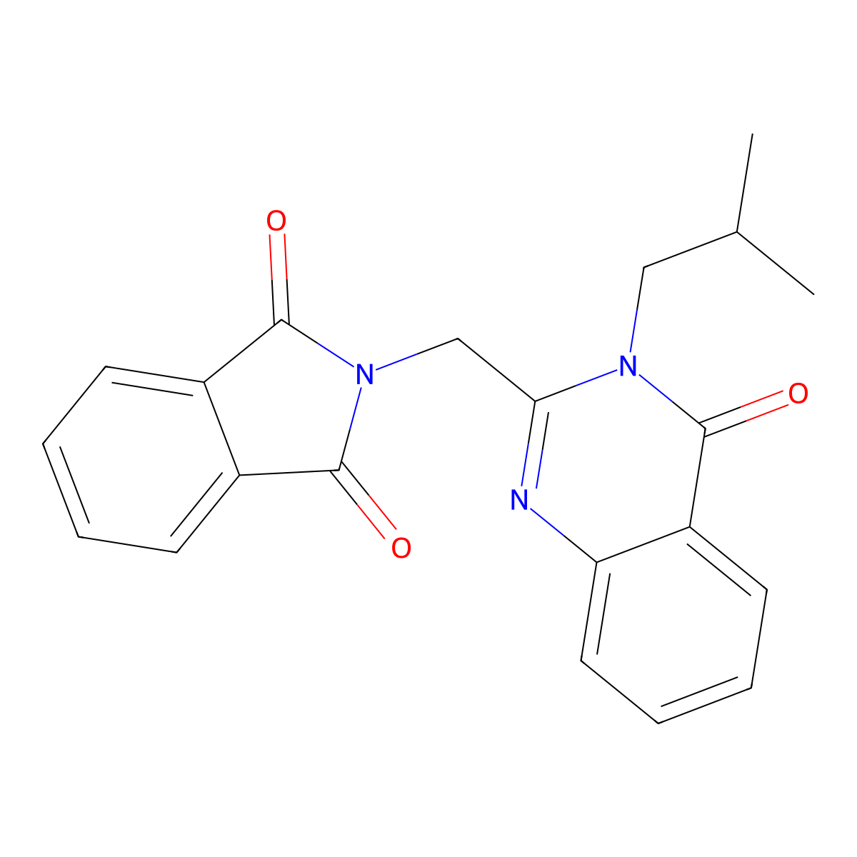 2-[[3-(2-Methylpropyl)-4-oxoquinazolin-2-yl]methyl]isoindole-1,3-dione molecular structure, CAS 333437-61-9