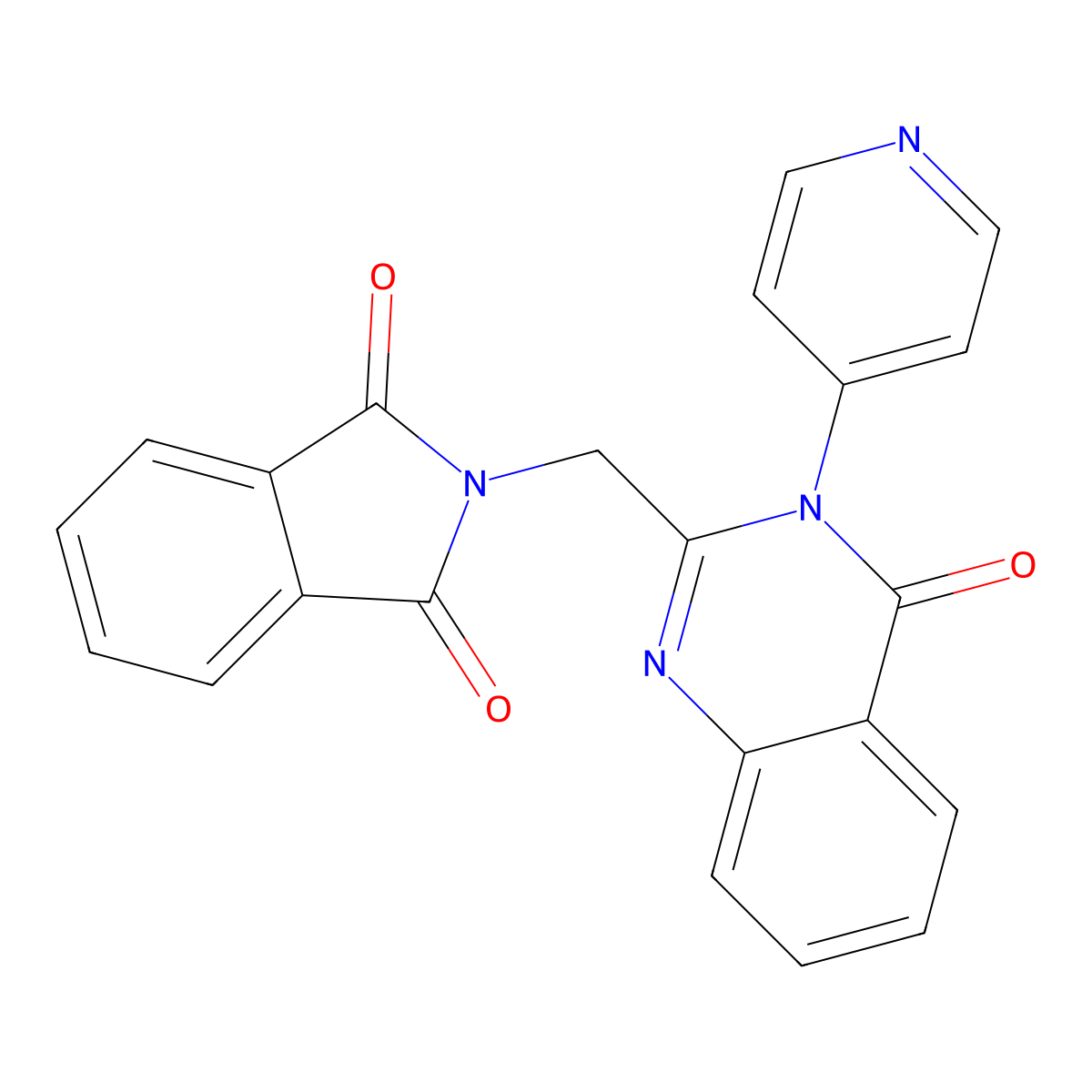 2-[(4-Oxo-3-pyridin-4-ylquinazolin-2-yl)methyl]isoindole-1,3-dione molecular structure, CAS 333437-65-3